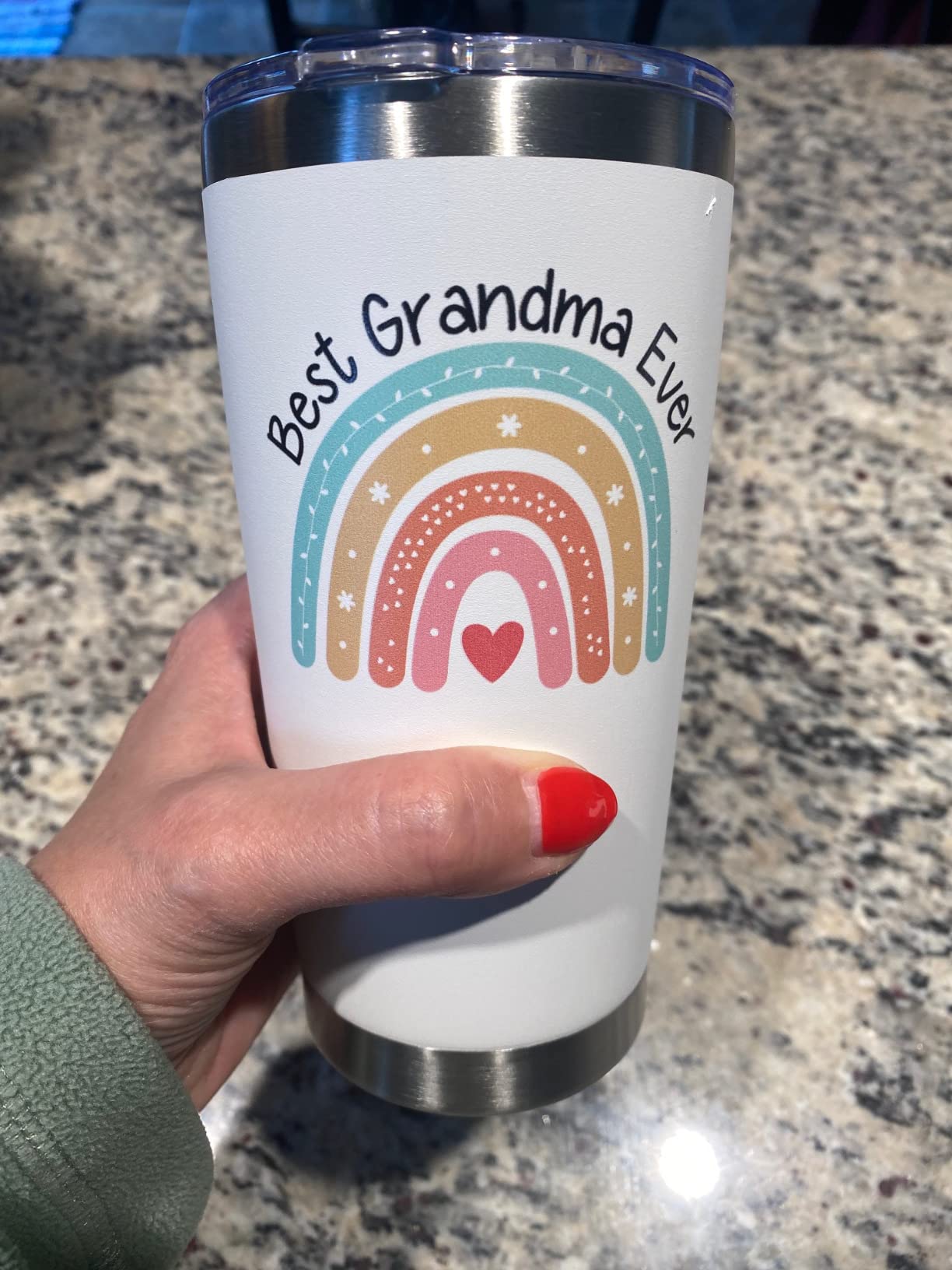 Nana Gifts for Grandma Tumbler With Lid And Straw 20 Ounce - Best Grandma Gifts for Grandma Birthday Gifts for Nana Grandma Coffee Tumbler Nana Mothers Day Gifts Nana Coffee Mug Gifts for New Grandma Customer Review Nana Gifts for Grandma Tumbler With Lid And Straw 20 Ounce - Best Grandma Gifts for Grandma Birthday Gifts for Nana Grandma Coffee Tumbler Nana Mothers Day Gifts Nana Coffee Mug Gifts for New Grandma - Customer Photo 3