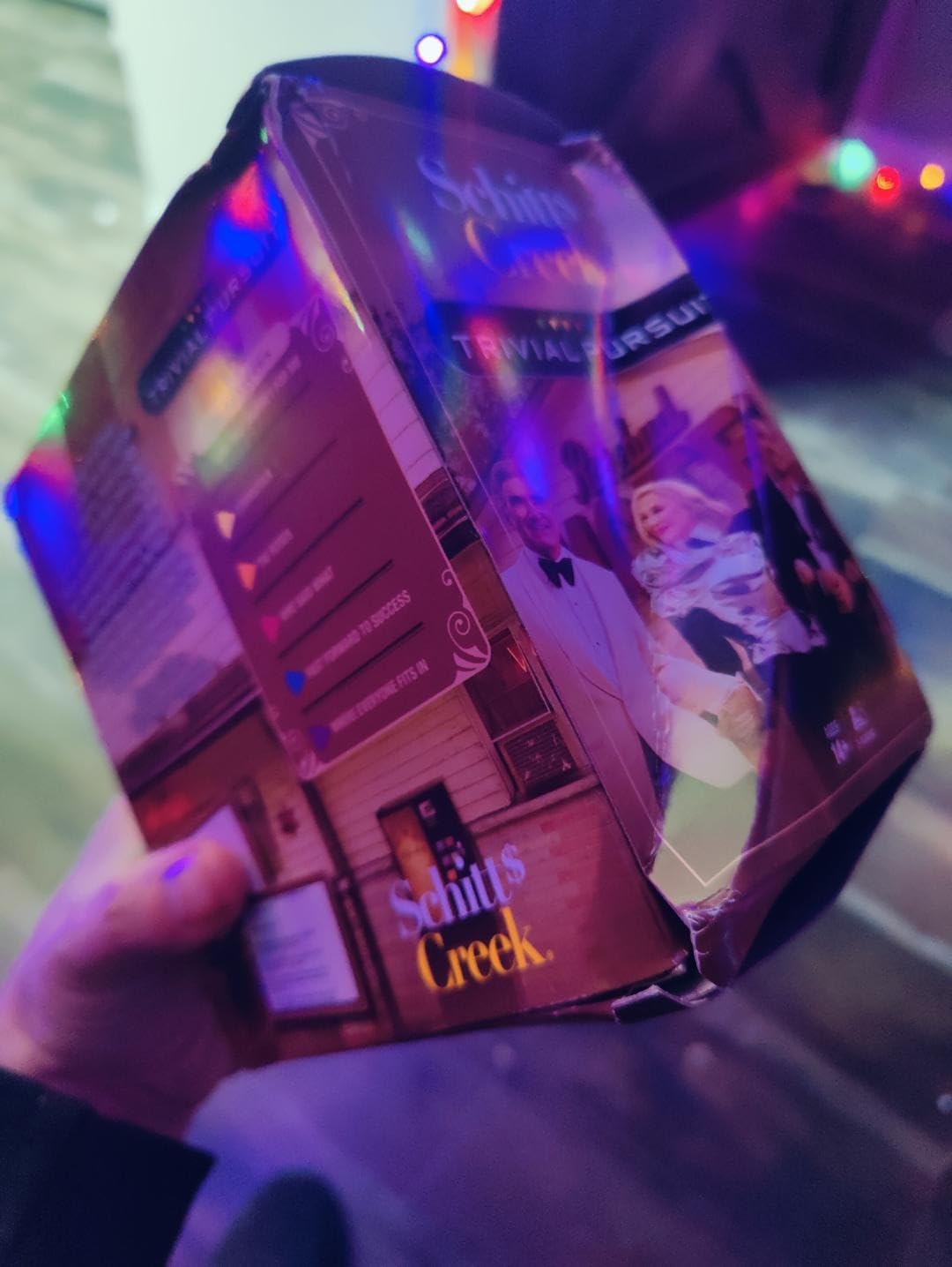 Trivial Pursuit Schitt's Creek Edition | Trivia Game Questions from Schitt's Creek | 600 Questions & Die in Travel Container | Officially Licensed Schitt's Creek Game Customer Review Trivial Pursuit Schitt's Creek Edition | Trivia Game Questions from Schitt's Creek | 600 Questions & Die in Travel Container | Officially Licensed Schitt's Creek Game - Customer Photo 1