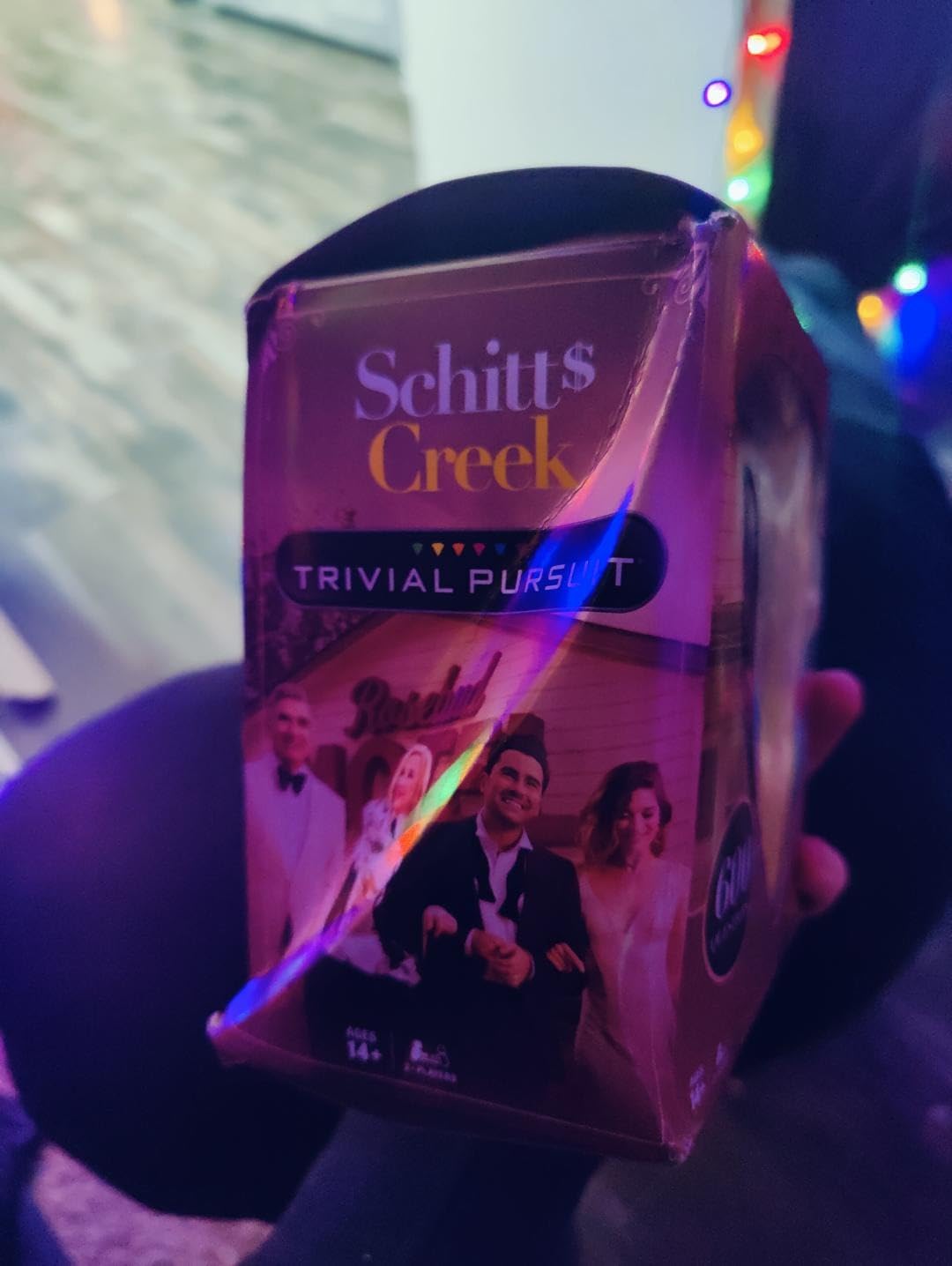 Trivial Pursuit Schitt's Creek Edition | Trivia Game Questions from Schitt's Creek | 600 Questions & Die in Travel Container | Officially Licensed Schitt's Creek Game Customer Review Trivial Pursuit Schitt's Creek Edition | Trivia Game Questions from Schitt's Creek | 600 Questions & Die in Travel Container | Officially Licensed Schitt's Creek Game - Customer Photo 2