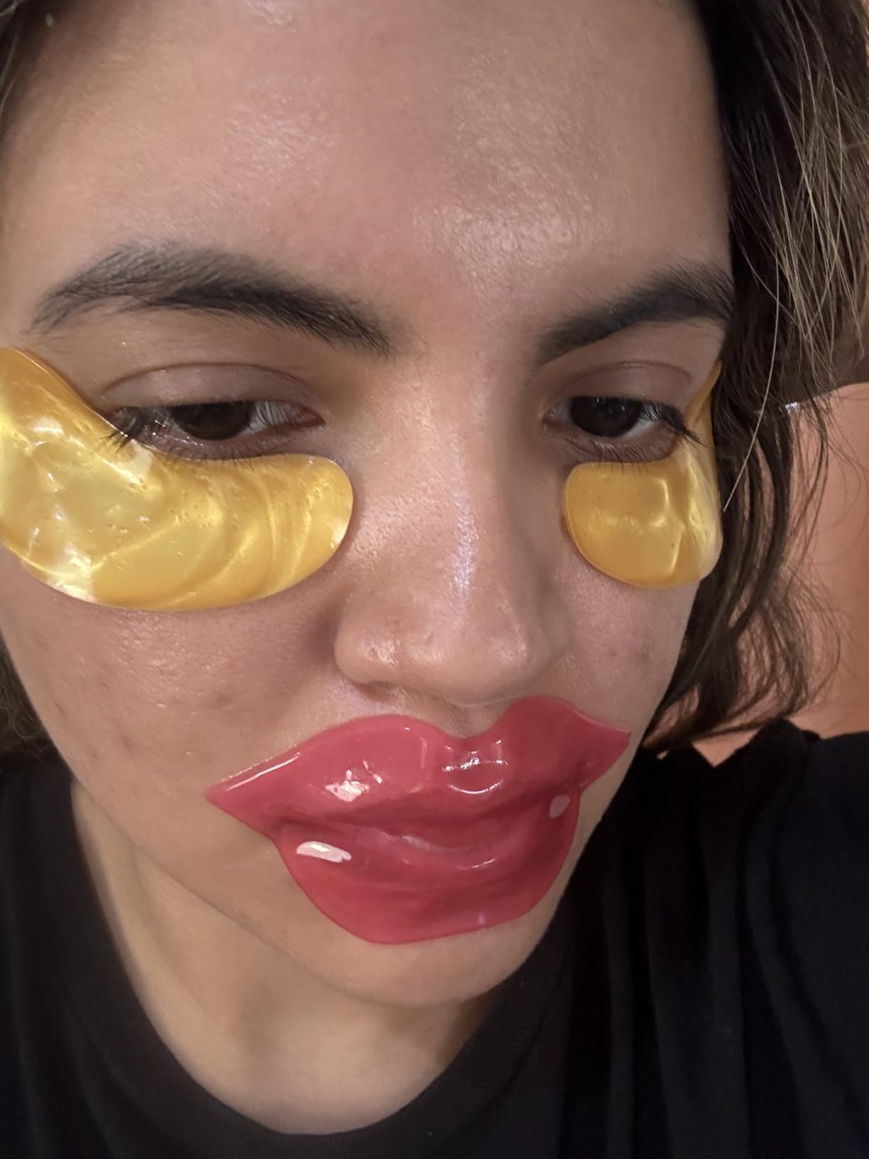 30 Pairs Lip Mask & Eye Mask, 24K Gold Crystal Gel Collagen Eye Patches, Bachelorette Party Favors, Bachelorette Party Accessories, Party Favors Adults, Bridesmaid Gifts, Skincare, Stocking Stuffers Customer Review 30 Pairs Lip Mask & Eye Mask, 24K Gold Crystal Gel Collagen Eye Patches, Bachelorette Party Favors, Bachelorette Party Accessories, Party Favors Adults, Bridesmaid Gifts, Skincare, Stocking Stuffers - Customer Photo 1