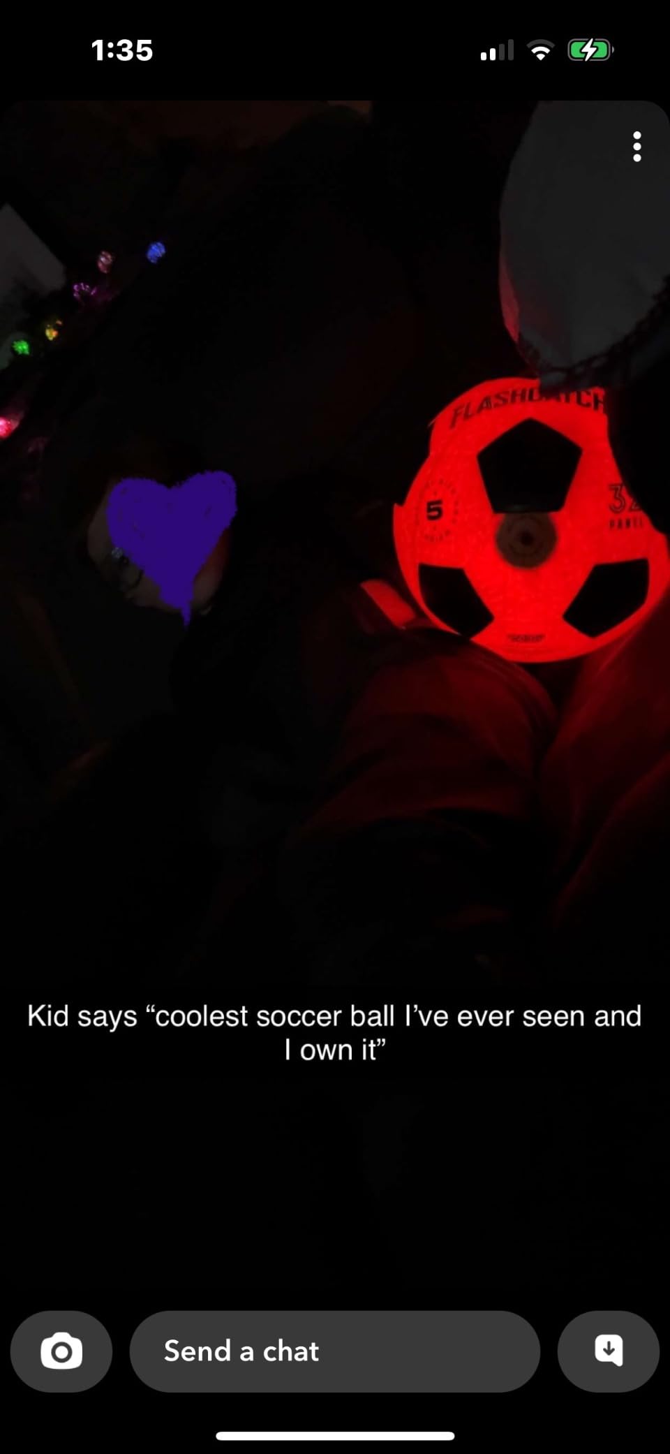 Light Up Soccer Ball - Glow in The Dark - NO 5 - Sports Gear Gifts for Boys & Girls 8-15+ Year Old - Kids, Teens Gift Birthday Ideas - Cool Boy Toys Ages 8 to 15 Glowing Night Activity - Customer Photo 2