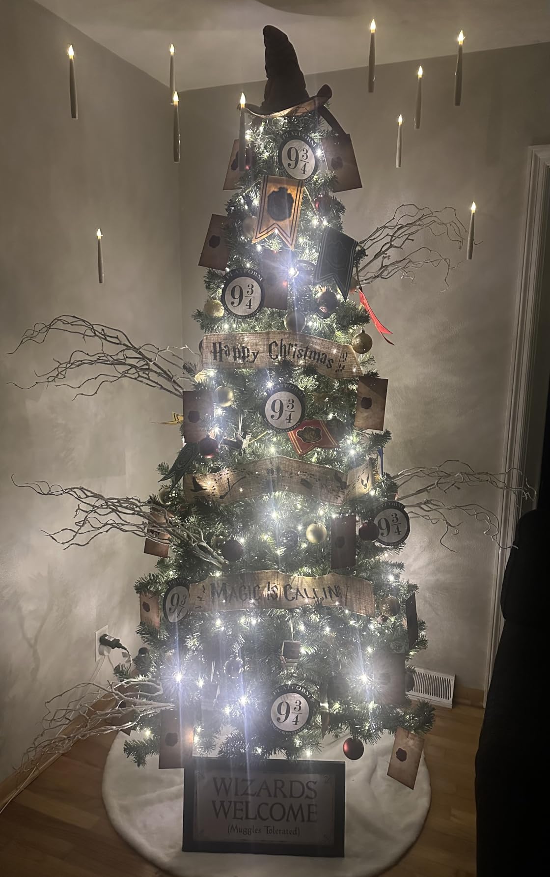 Floating Candles with Wand 10PCs - Magic Hanging Candles Christmas Decorations Flameless Taper Candles with Remote, Floating Lights Gifts for Window Home Bedroom Wedding Birthday Party Indoor Decor - Customer Photo 1