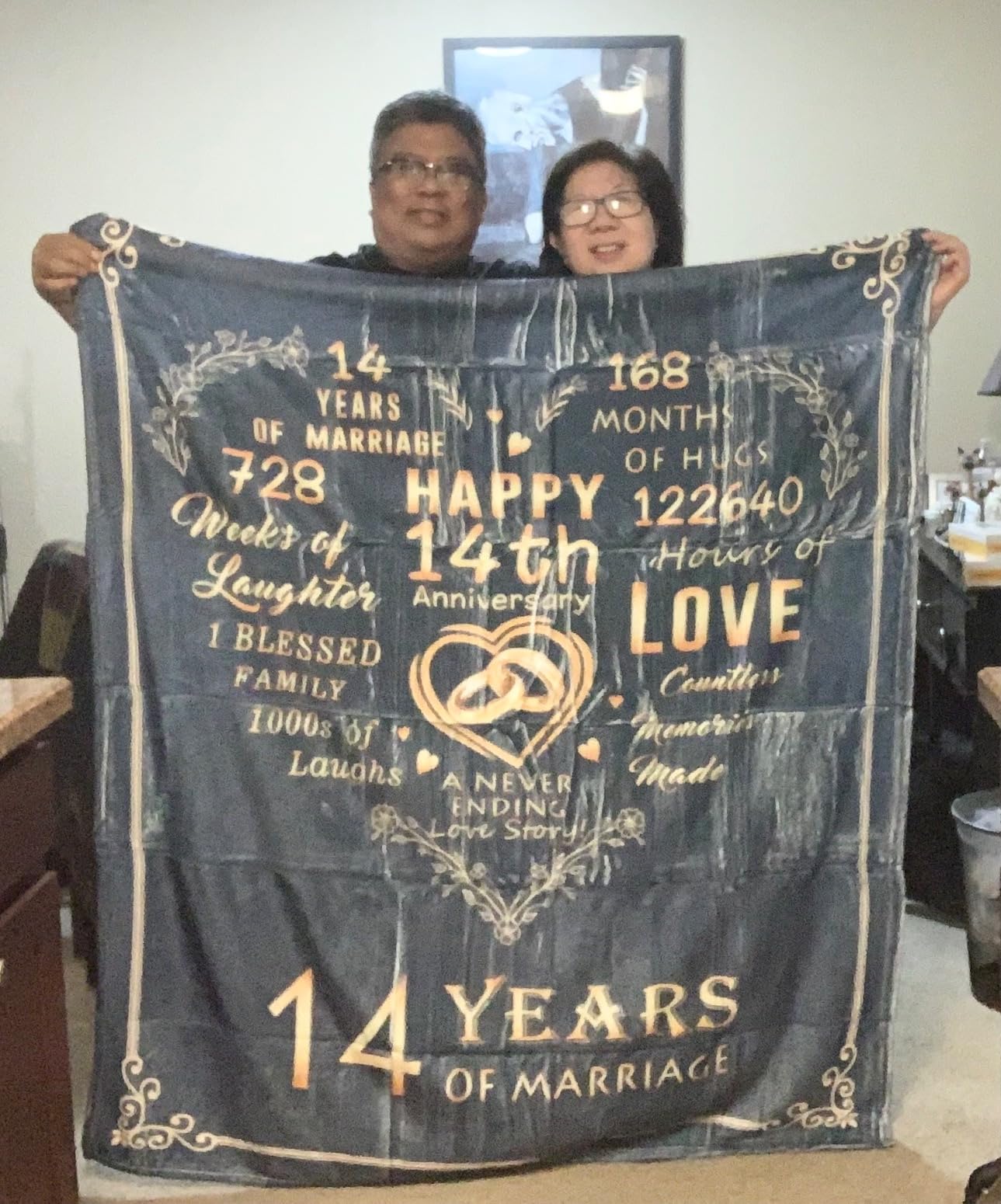 Mosslink 7 Year Anniversary Wedding Gifts for Him Her, Copper Gifts for 7th Anniversary Blanket 60 Mosslink 7 Year Anniversary Wedding Gifts for Him Her, Copper Gifts for 7th Anniversary Blanket 60