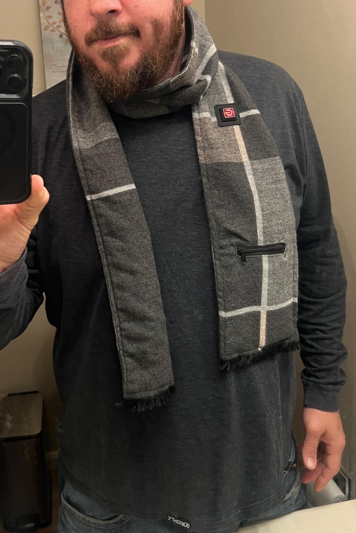 Genovega Graphene Heated Scarf for Women Men Rechargeable Battery Pack Electric Neck Heating Shawl Pad Winter Must Have Gift - Customer Photo 1