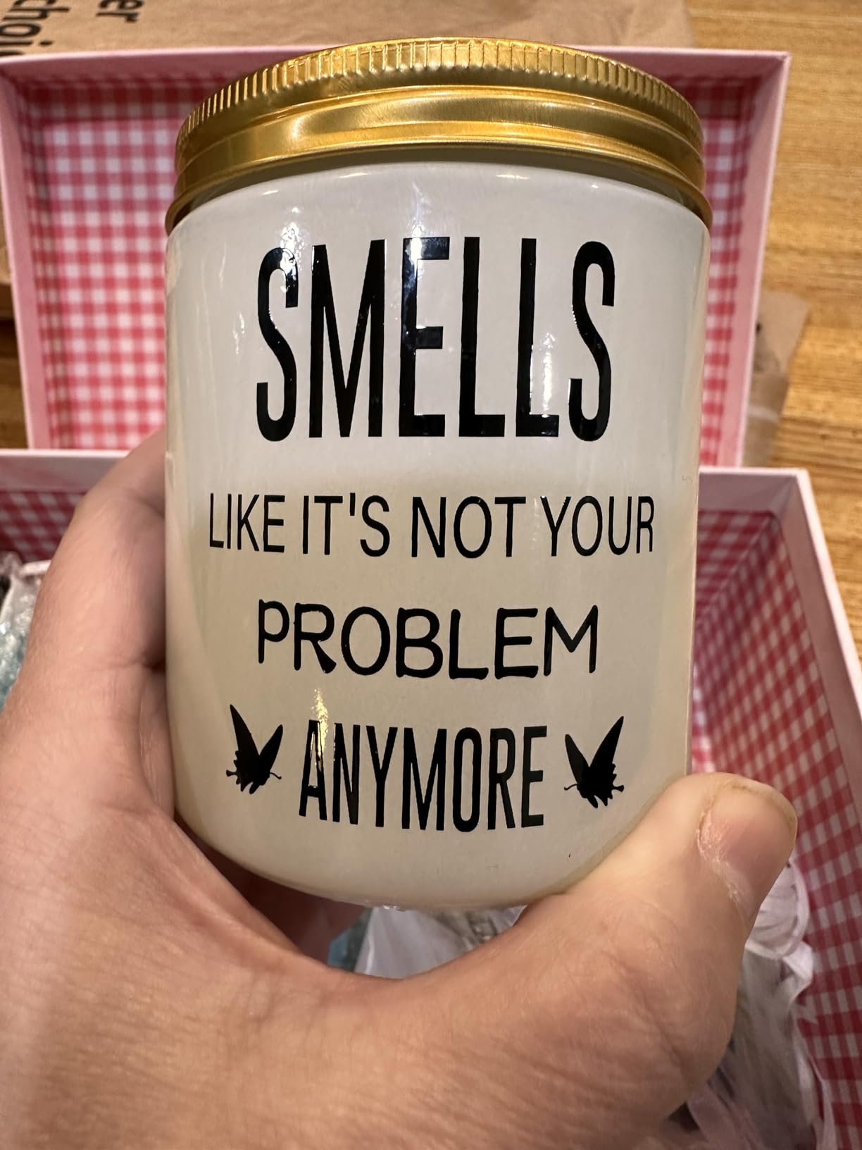 Farewell Gifts Coworkers Going Away Gift for Women Lucky Goodbye Box for Coworker Lady Manager Employee(Blue, Thank You) - Customer Photo 2