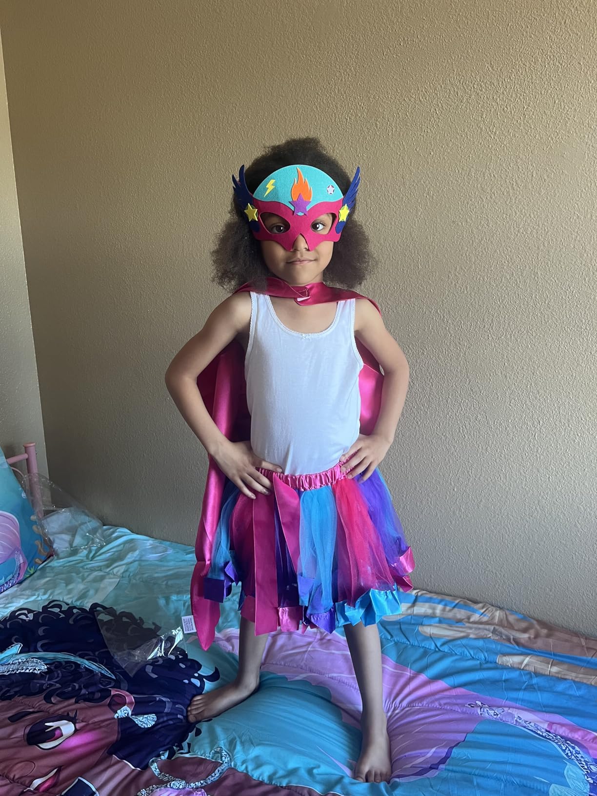 D.Q.Z Superhero-Cape Costume with Tutu Dress, Super Sisters Gifts for Girls Princess Role Play Birthday Christmas - Customer Photo 1