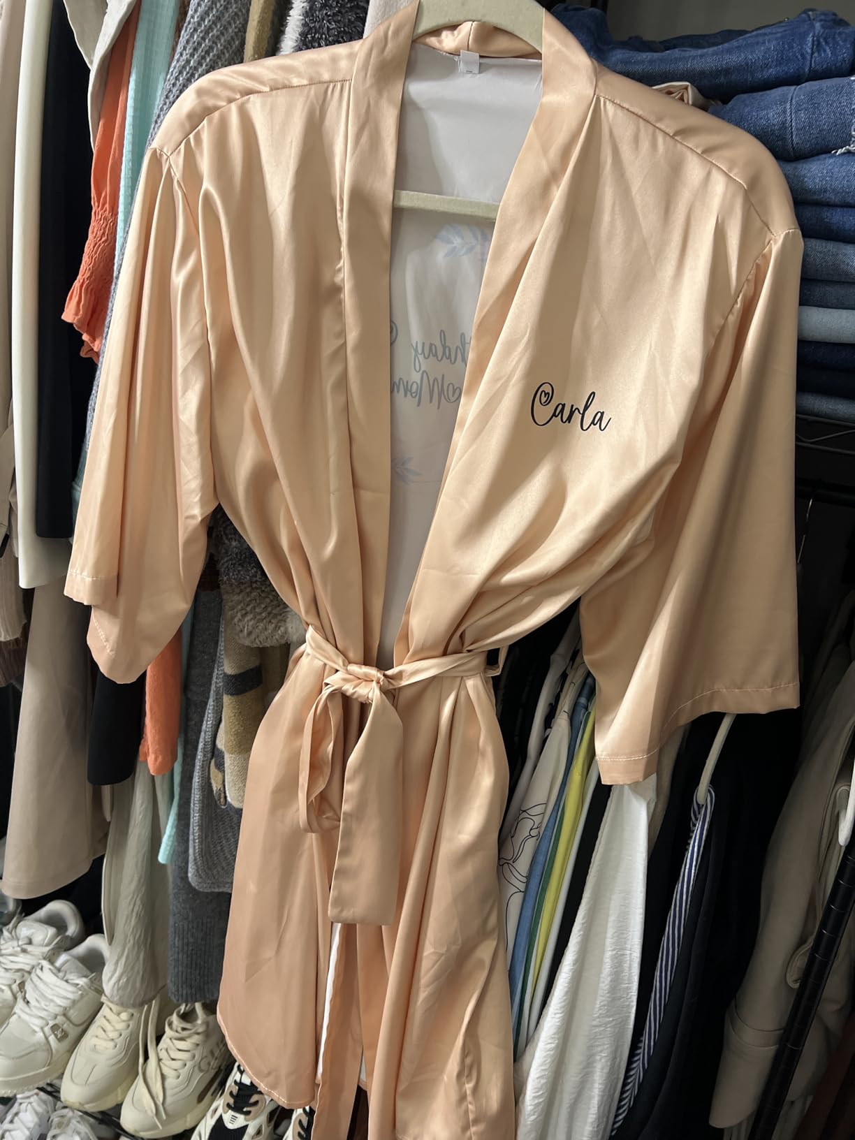 Personalized Robes for Women Custom Name Bridesmaid Robe Pajamas Wedding Gifts - Customer Photo 1