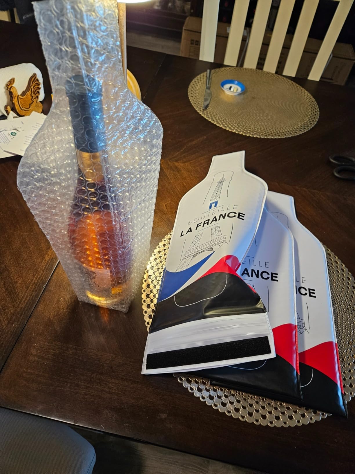 JIMMY THE FOX | Reusable Wine Bags for Travel | 3-Pack | Durable Triple-Layer Bottle Protector Sleeve | Leak-Proof & Impact-Resistant | Airplane & Cruise Luggage | Wine Lover Gifts - Bottle Britain - Customer Photo 2