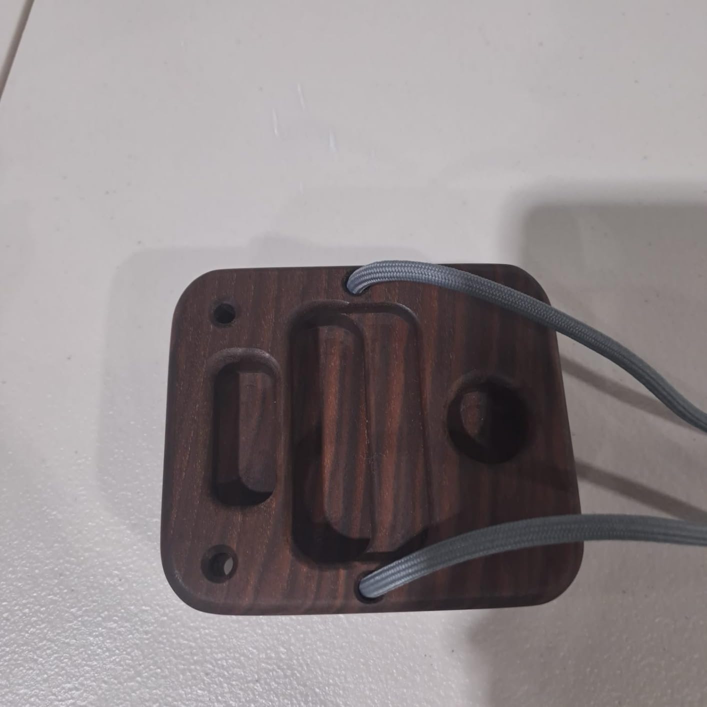 Portable Hangboard for Rock Climbing Holds,Fingerboard Trainer for Hand Grip Strengthener,Pinch Block Grip,Home Gym Fitness Workout Equipment -Hard Wood - Customer Photo 2