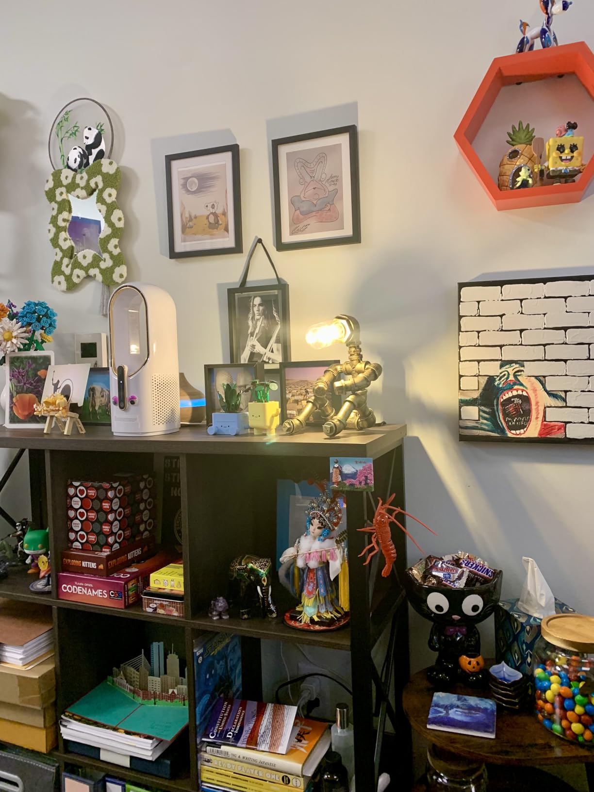 Steampunk Table Lamp, Vintage Industrial Metal Robot Table lamp, Water Pipe Table Lamp, Robot Style Desktop Light for Bedside Desk Bar Cafe Desktop Room Decoration - Customer Photo 2