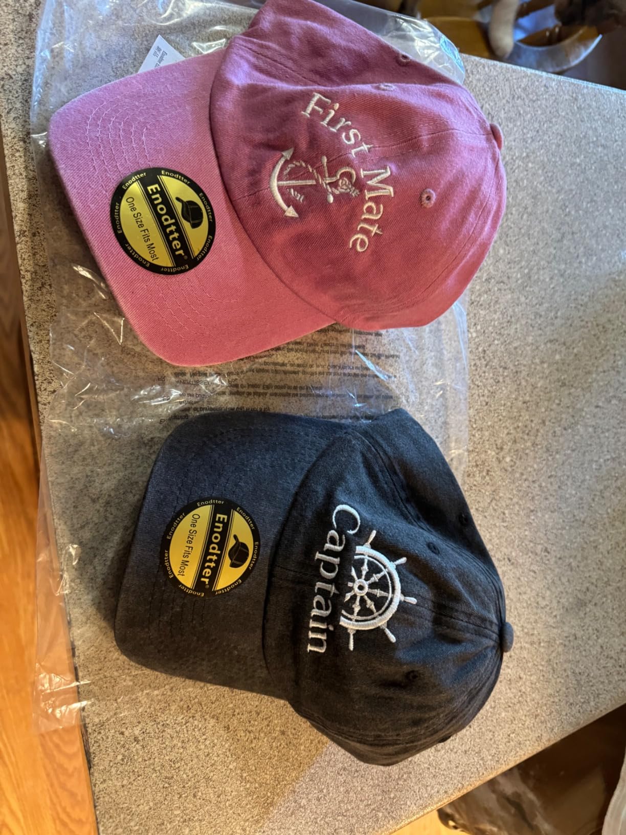 Embroidered Captain & First Mate Hats - Customer Photo 1