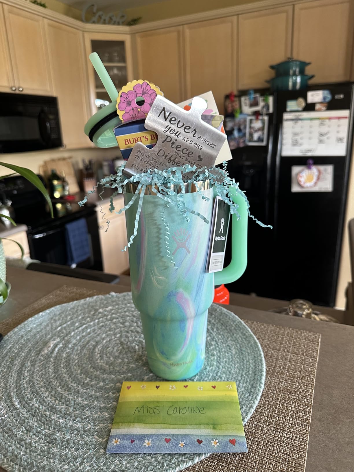 Thank you Appreciation gifts for Mentor Teacher Nurse, Going Away Gift Retirement Gift for Coworker Boss, Never forget you are the Piece that Made the Difference, Funny Office Desk Decor - Customer Photo 1