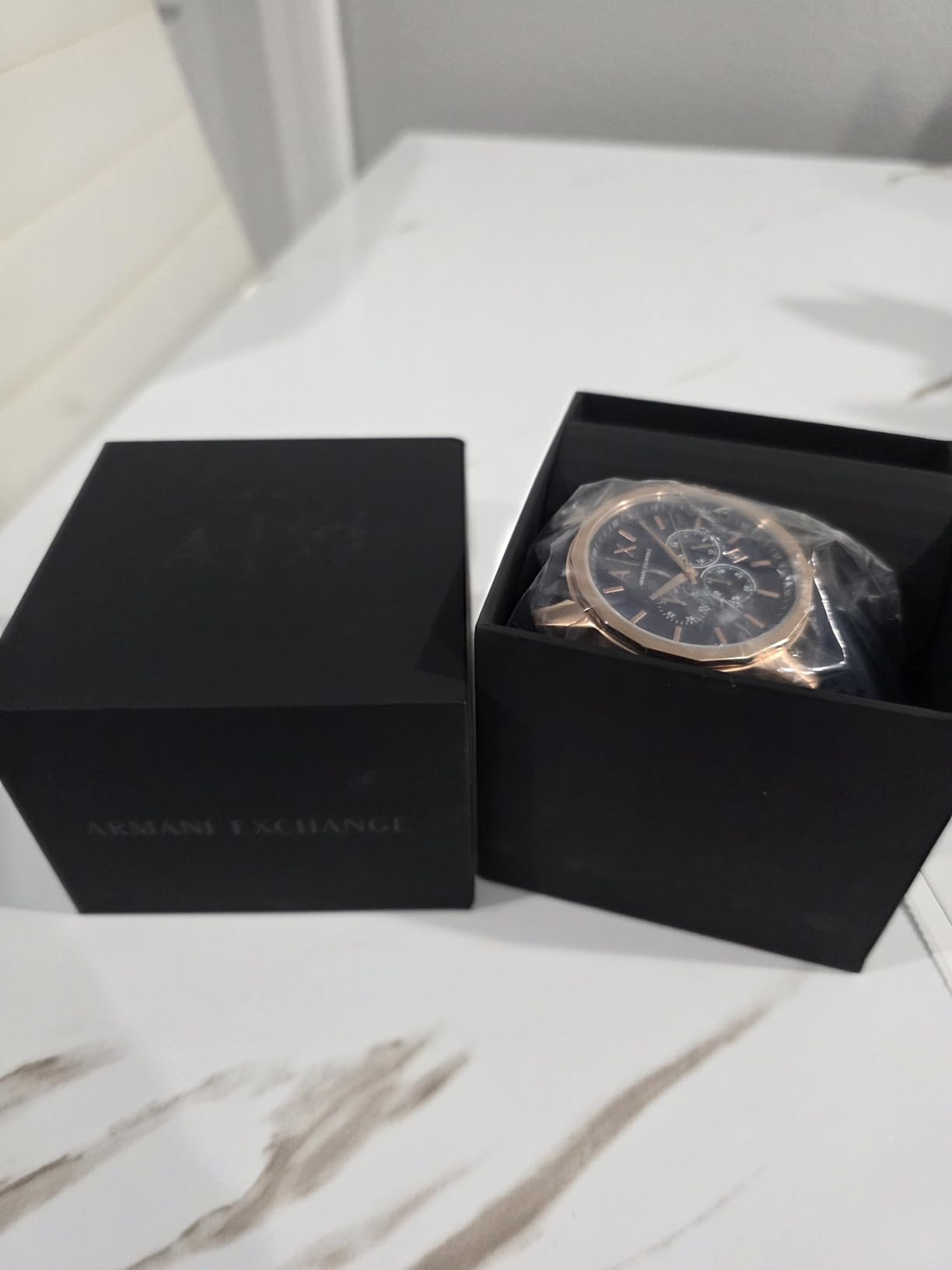 A|X Armani Exchange Chronograph Dress Watch for Men with Stainless Steel, Silicone or Leather Band - Customer Photo 1