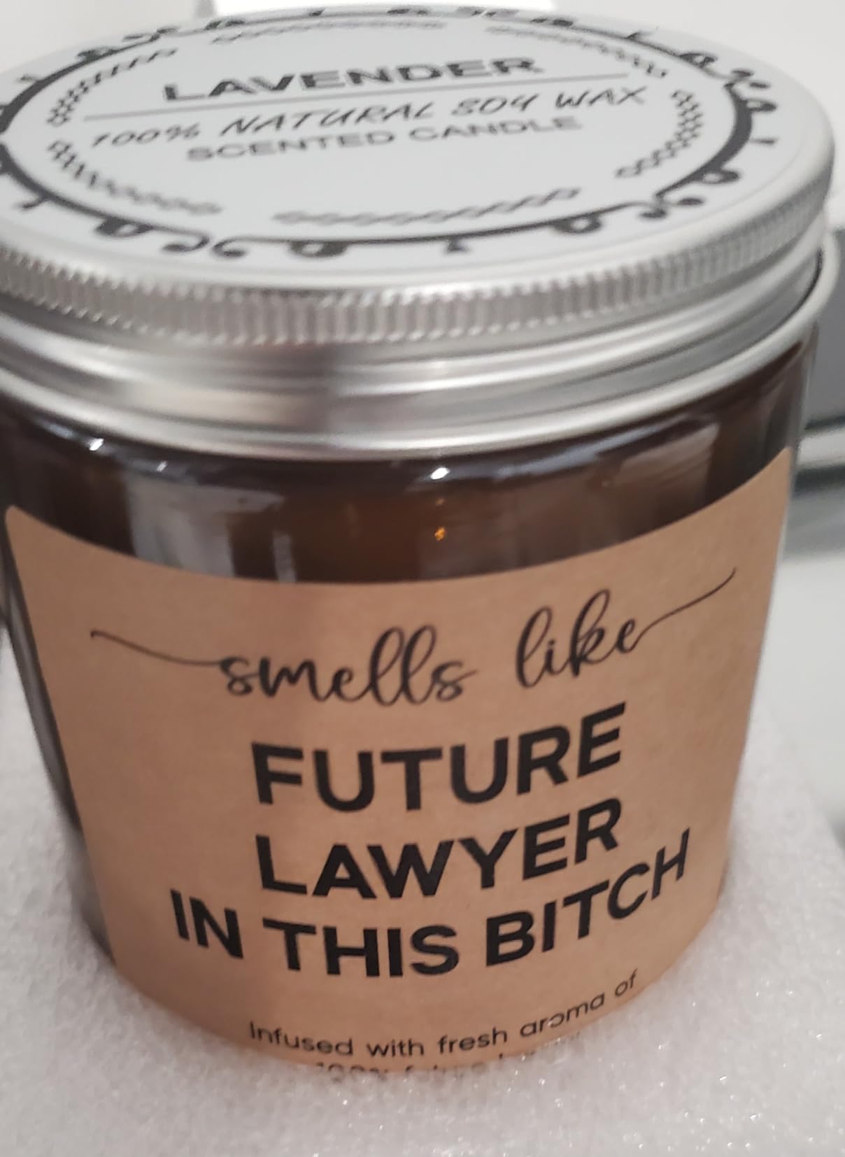 GSPY Candle, Future Lawyer, Funny Lawyer Gifts for Women, Men - Law School Essentials, Cool Graduation Gifts for Law Students, Lawyers - Christmas, Bar Exam, School Acceptance Presents for Attorney - Customer Photo 1