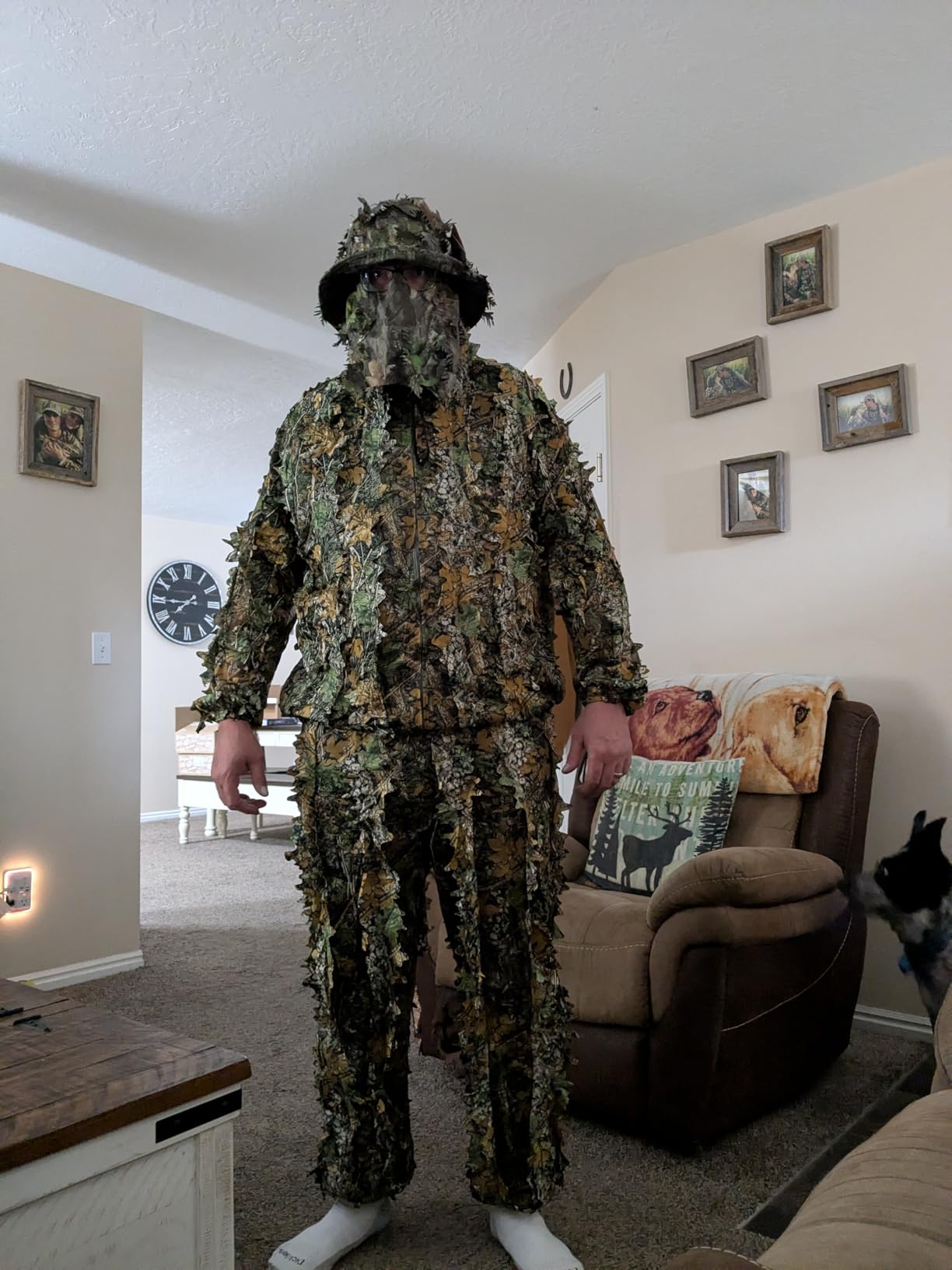 QuikCamo Realtree & Mossy Oak 3D Leafy Camo Face Mask Bucket Hat for Men Deer Duck and Turkey Hunting (Fully Adjustable OSFM) - Customer Photo 2