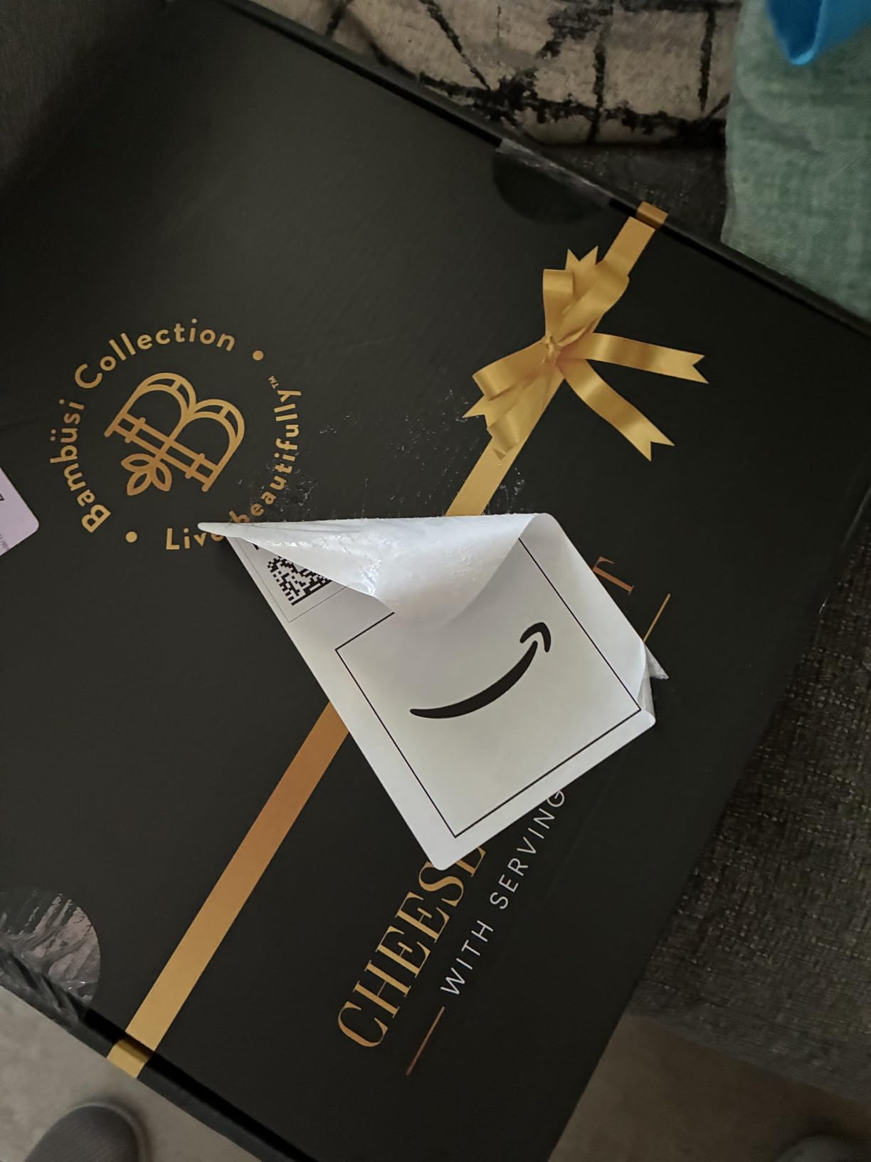 Charcuterie Board Gift Set - Bamboo Cheese Board & Serving Tray for Meat, Cheese, Crackers, Fruit - Large Wooden Charcuterie Boards for Parties - Wedding, Housewarming, Birthday Gifts for Women - Customer Photo 2