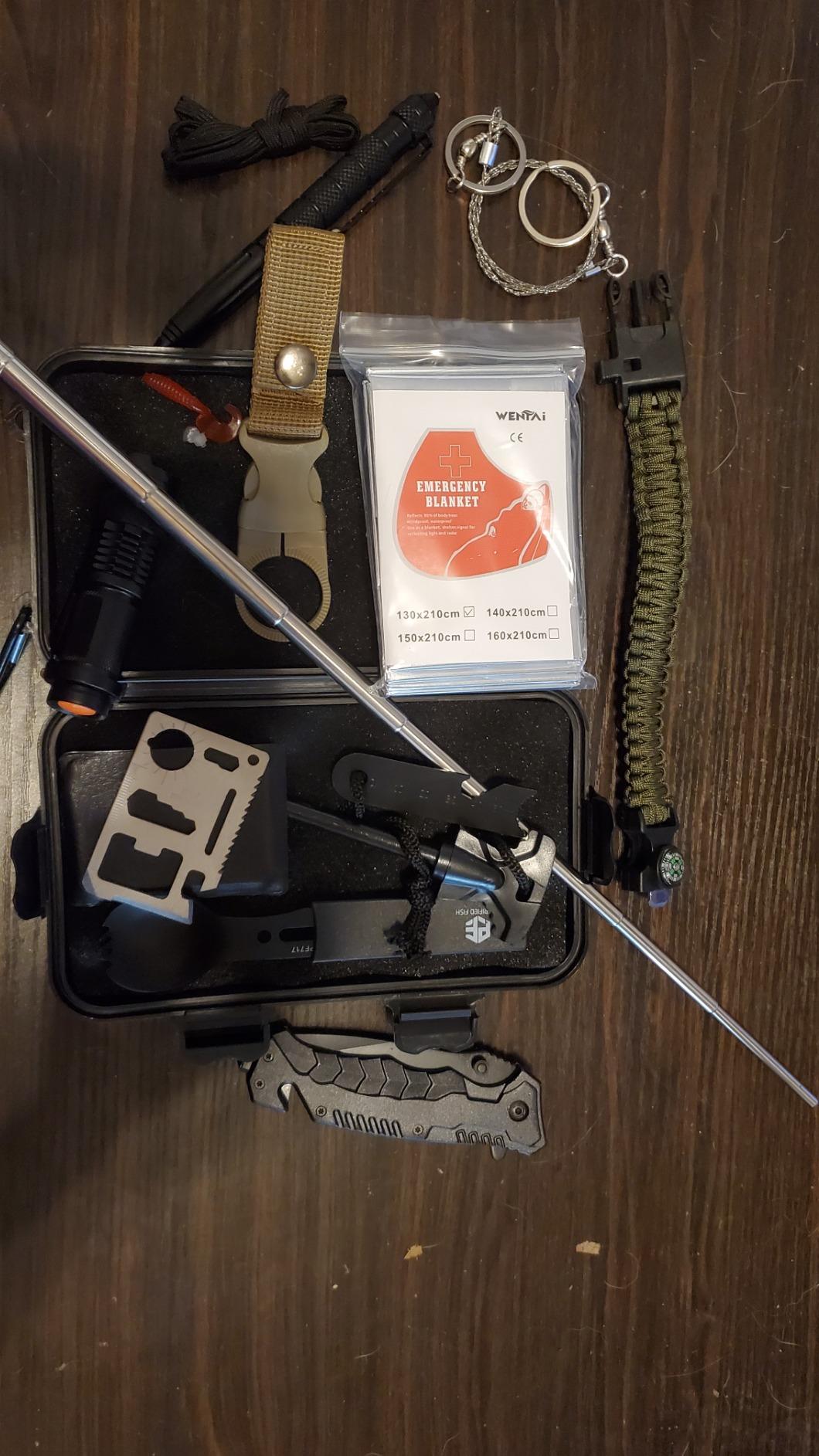 VEITORLD Gifts for Men Dad Him Christmas - Survival Gear and Equipment 221 in 1, Survival Kits - Cool Unique Fishing Hunting Birthday Gifts for Husband Teen Boy Boyfriend Women, Mens Stocking Stuffers - Customer Photo 1