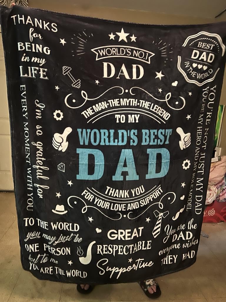 Birthday Gifts for Bonus Dad Blanket 50