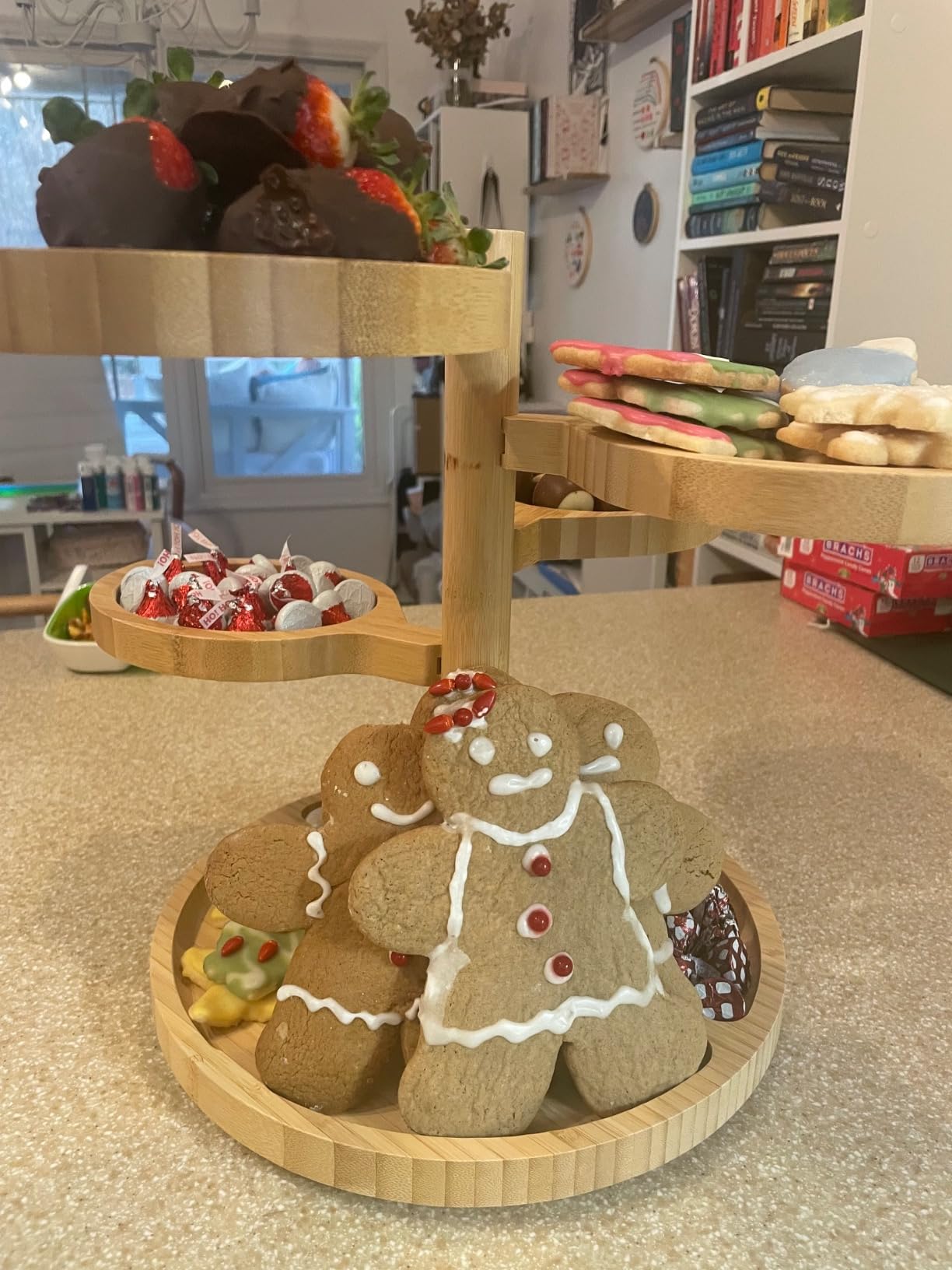 Charcuterie Board Gifts for Women: Bamboo Folding Cheese Board with Knife Set - Unique White Elephant Gift, Christmas Birthday Party House Warming Gift for Mom Wife Girlfriend Customer Review Charcuterie Board Gifts for Women: Bamboo Folding Cheese Board with Knife Set - Unique White Elephant Gift, Christmas Birthday Party House Warming Gift for Mom Wife Girlfriend - Customer Photo 1