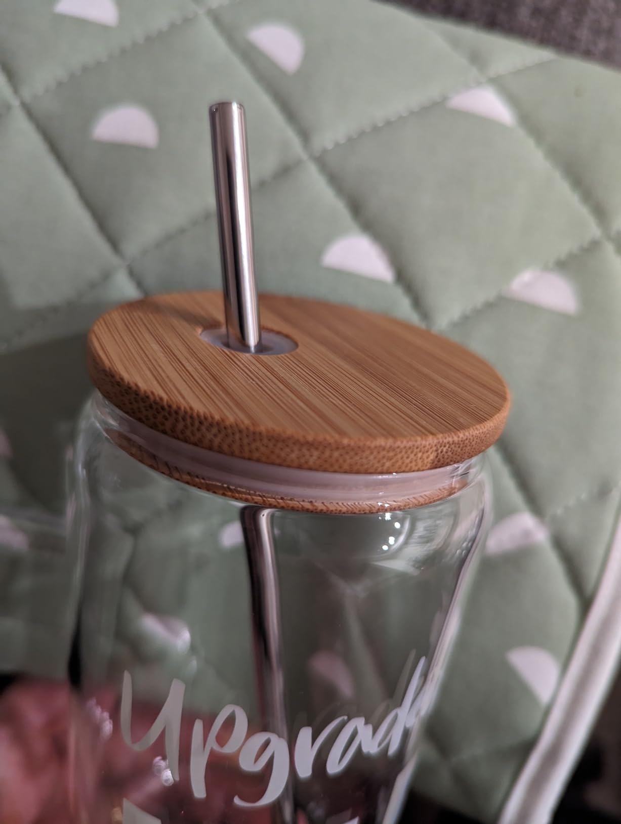 Fairy's Gift New Mom 16 oz Glass Cup with Lid Straw, Funny New Mom Gifts for Women, Christmas Birthday, Postpartum, Pregnancy Gifts for Expecting Mommy, Pregnant Women, Mother to Be, First Time Mommy - Customer Photo 3