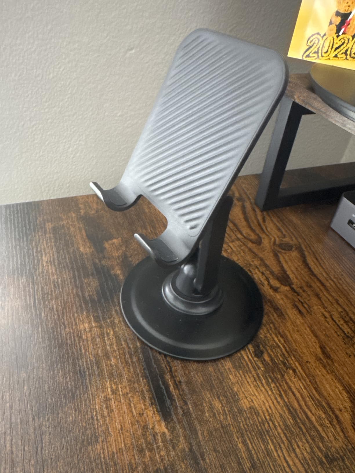 COOPER 360° Stand, Rotating Cell Phone Stand for Desk | Sturdy Metal Base, Foldable, Portable | Cell Phone Holder for Desk (Cream White) - Customer Photo 1