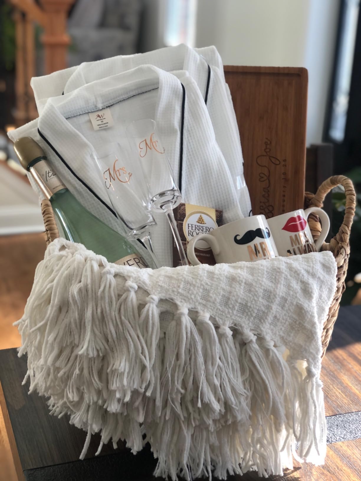 AW BRIDAL Mr and Mrs Waffle Knit Robe Set for Wedding Engagement Gifts, Anniversary Matching Robes for Couples, Women and Men Customer Review AW BRIDAL Mr and Mrs Waffle Knit Robe Set for Wedding Engagement Gifts, Anniversary Matching Robes for Couples, Women and Men - Customer Photo 2