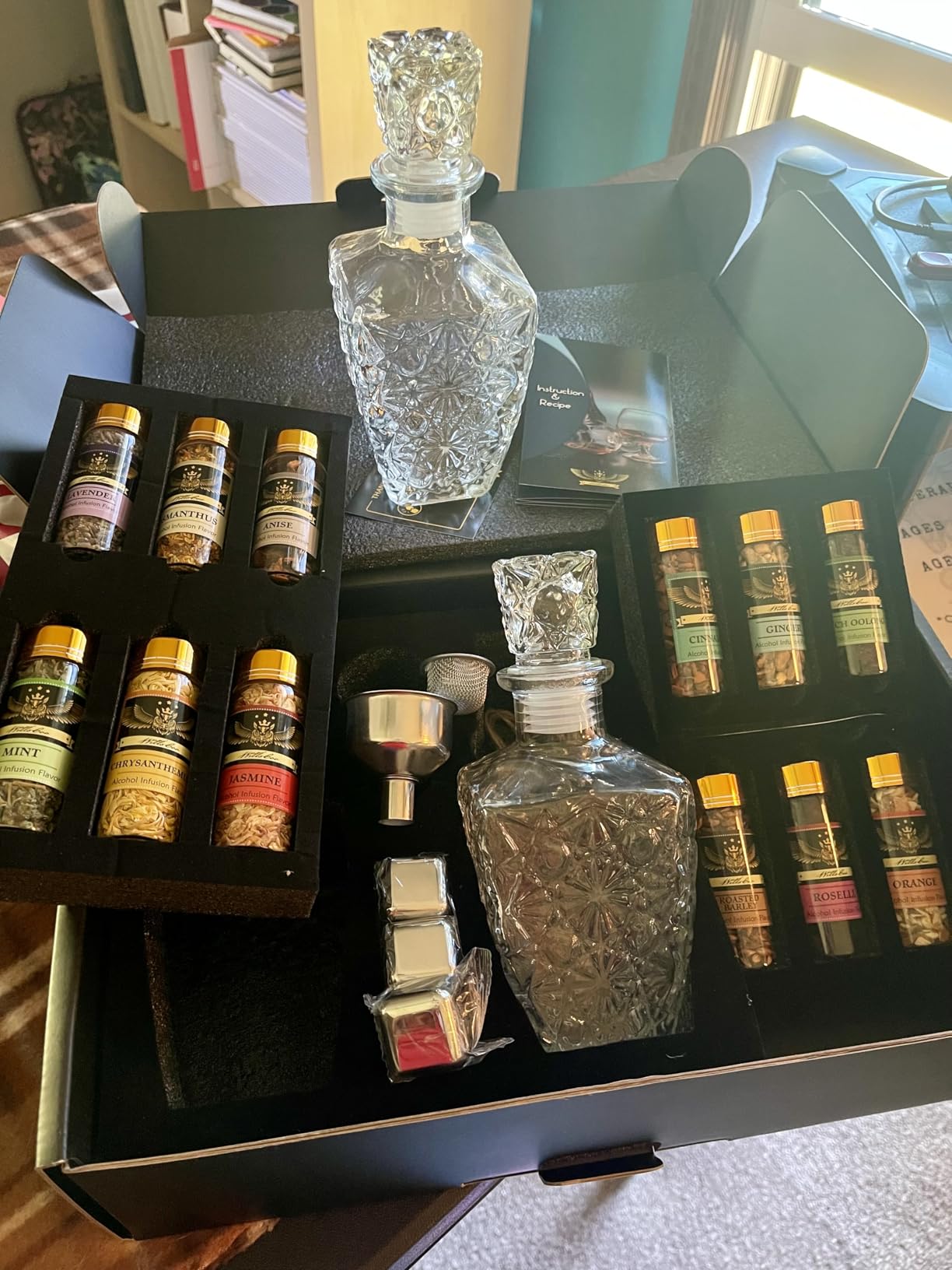 Alcohol Infusion Kit for Infusing Whiskey, Gin, Vodka, Tequila, Rum - DIY Your Own Flavored Spirits with Natural Ingredients - Anniversary, Birthday Gift for Men, Husband Customer Review Alcohol Infusion Kit for Infusing Whiskey, Gin, Vodka, Tequila, Rum - DIY Your Own Flavored Spirits with Natural Ingredients - Anniversary, Birthday Gift for Men, Husband - Customer Photo 1