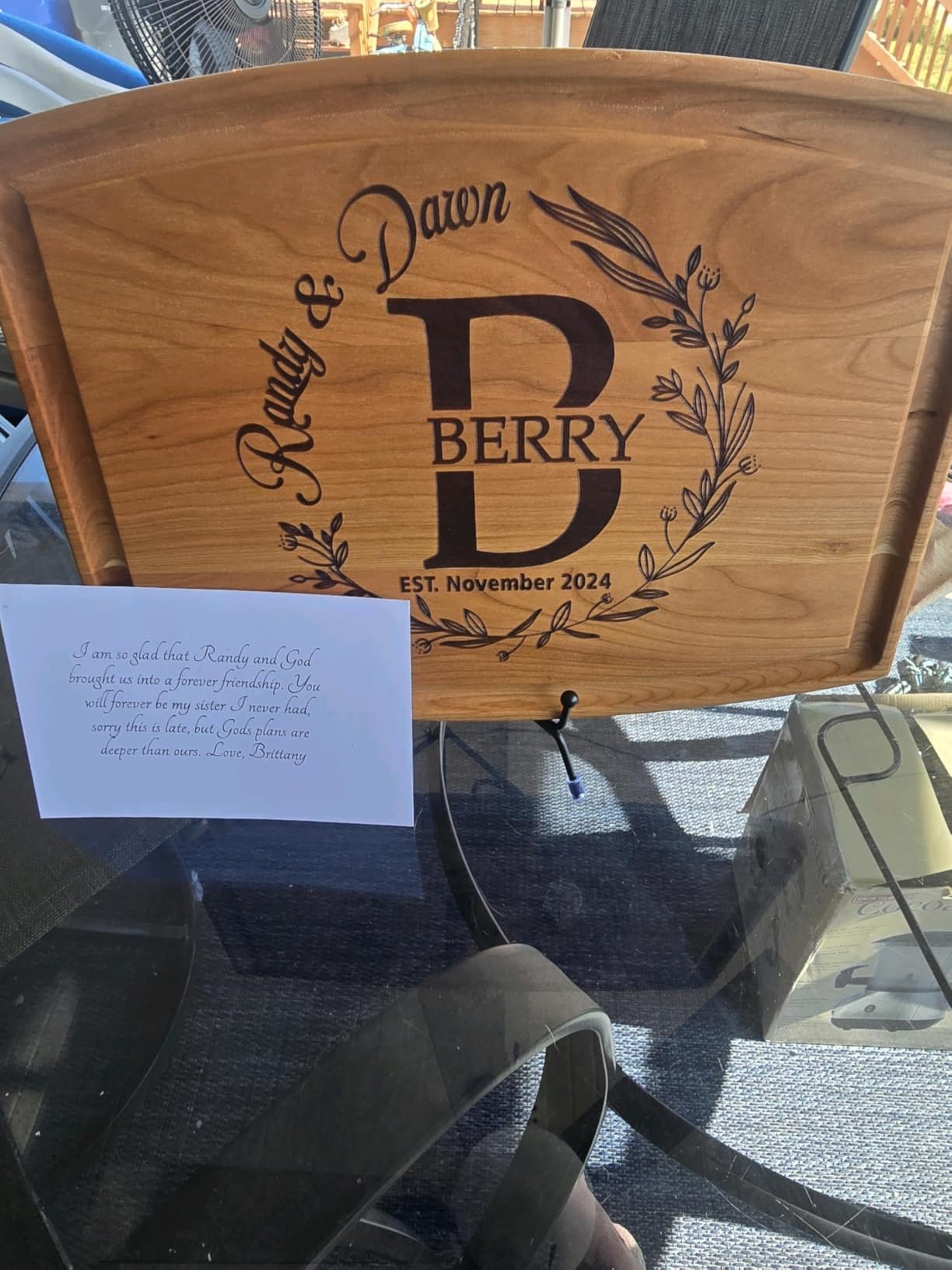 Personalized Cutting Board – Custom Cutting Board Wood Engraved Charcuterie Board, Unique Gift for Wedding, Anniversary, Bridal Shower, Couples, Christmas, Parents & Housewarming - Customer Photo 1