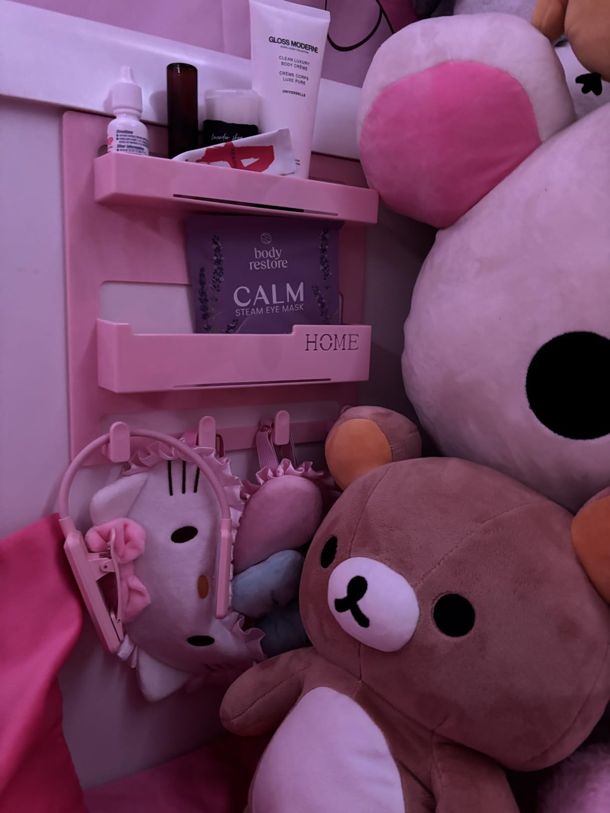 Bedside Shelf Accessories Organizer, Wall Mount Self Stick On, Cute Room Decor Aesthetic, Girls Room Decor, Cool Stuff for Bedroom Storage and Organization - Customer Photo 2