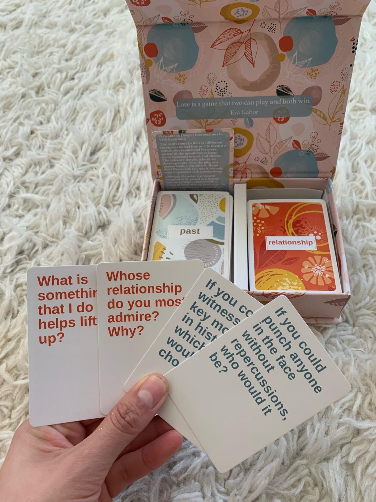 VNS Creations Couples Reconnect - 200 Fun Relationship Questions - Romantic Games for Adults - Conversation Starters, Intimate Activities - Valentine's Day Gifts - Customer Photo 2