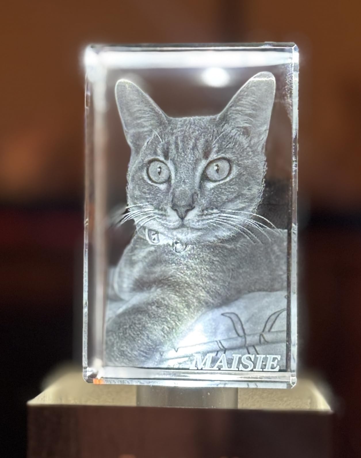 ArtPix 3D Crystal Photo, Christmas Personalized Gifts for Wife, Women, Mom, Her, Him, Men, Mother, Grandma, Great Xmas Customized Gift With Your Own Photo, Custom Glass 3D Laser Etched Picture Wedding Customer Review ArtPix 3D Crystal Photo, Christmas Personalized Gifts for Wife, Women, Mom, Her, Him, Men, Mother, Grandma, Great Xmas Customized Gift With Your Own Photo, Custom Glass 3D Laser Etched Picture Wedding - Customer Photo 2