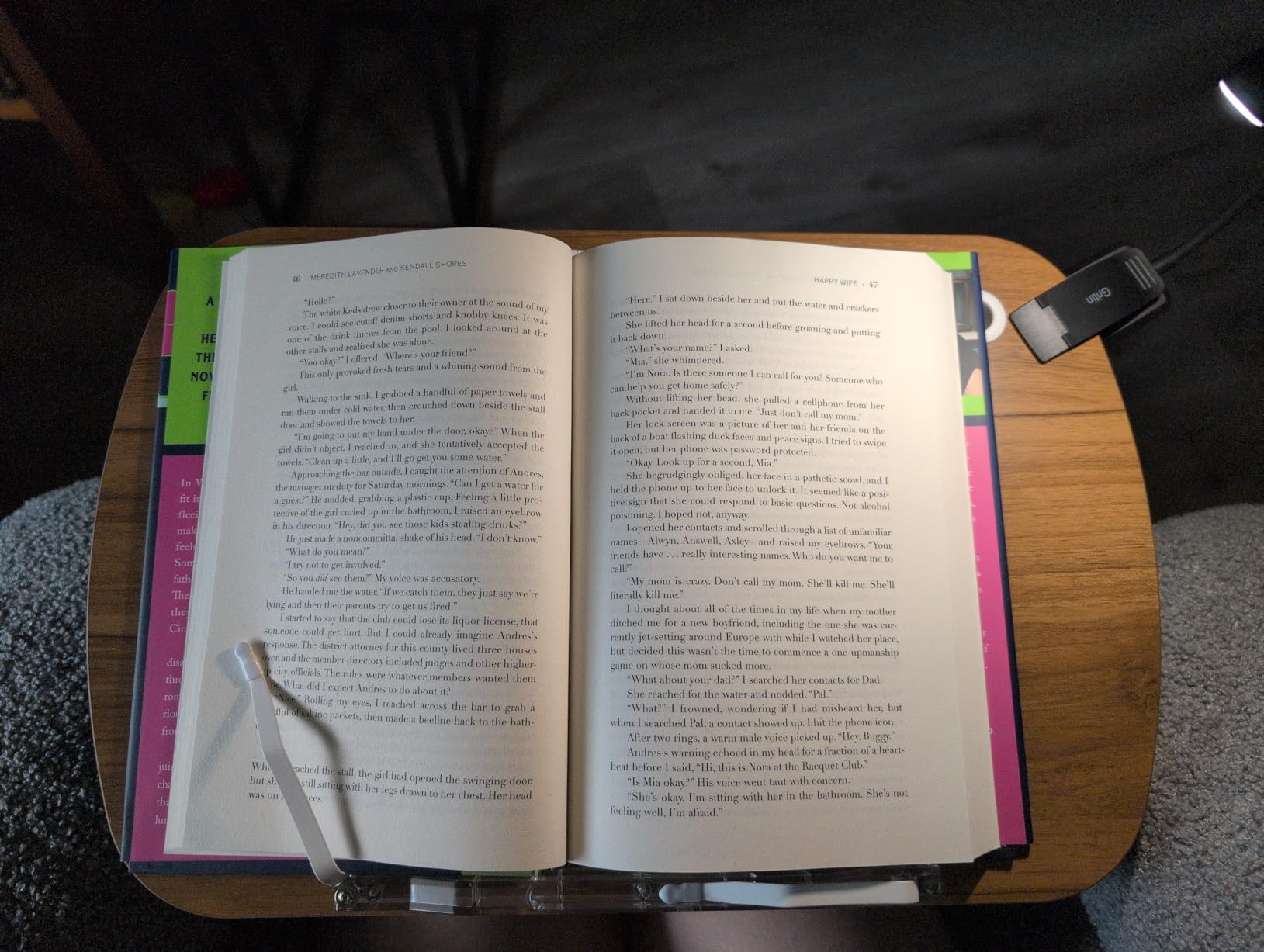 Lap Beanbag Book Stand for Hands Free Reading Comfortable Reading Pillow Stand Minimize Neck Strain Perfect Idea for Book Lovers in Dorm Room or Anywhere Else with Bookseat(Gray) - Customer Photo 2