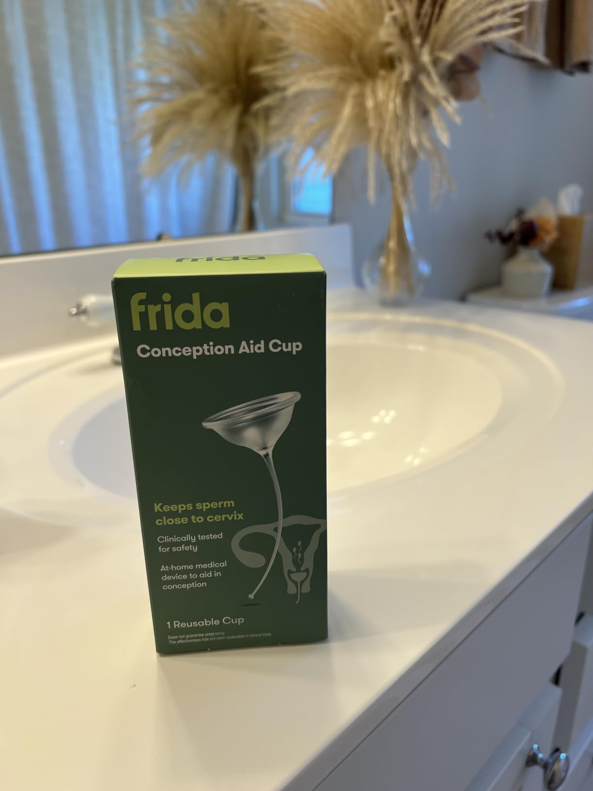 Frida Fertility Conception Aid Cup, Keeps Sperm Close to Cervix, Natural Pregnancy Support for Family Planning, Soft Flexible Silicone, Reusable Conception Cup and Storage Bag - Customer Photo 1
