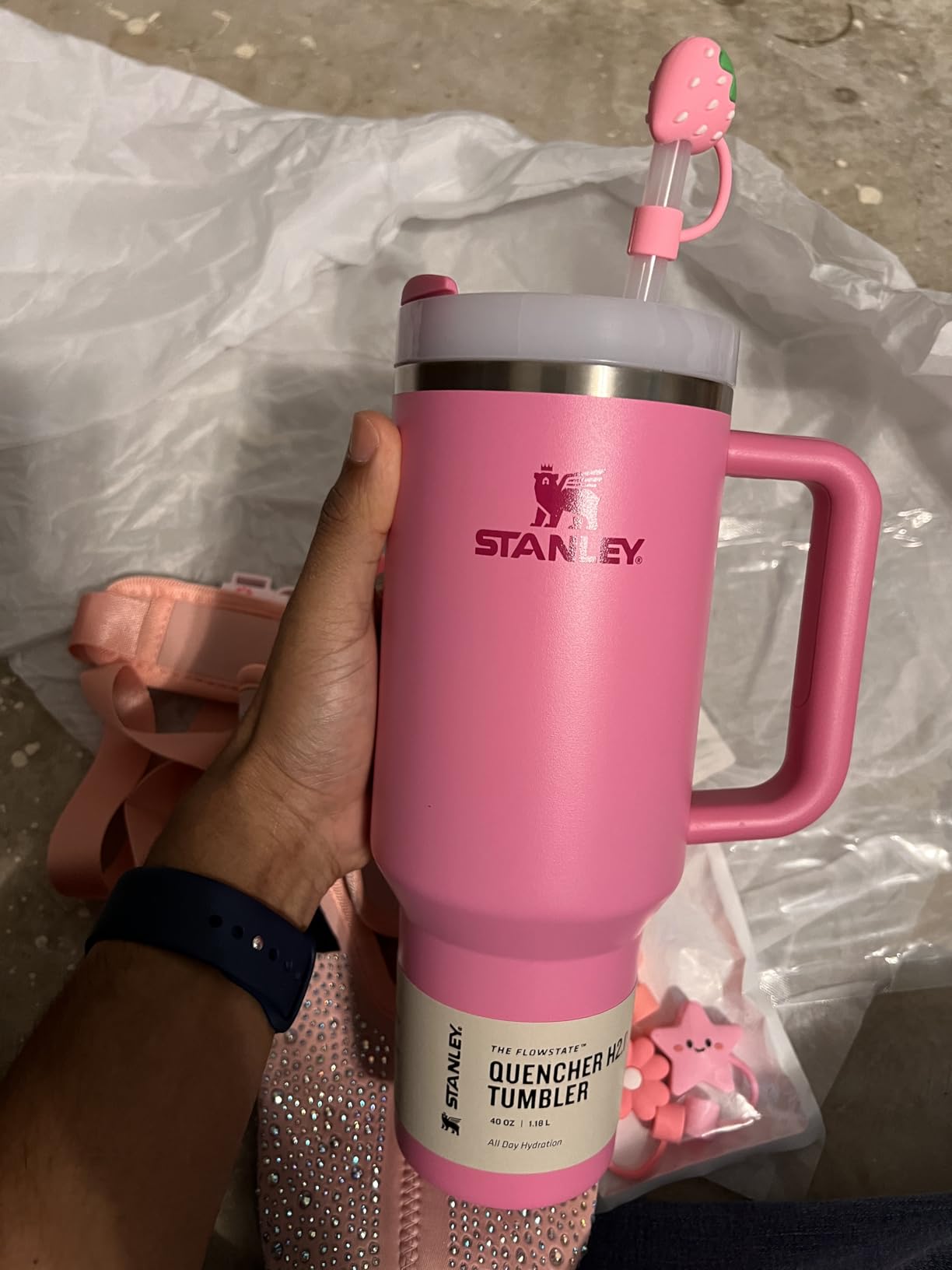 STANLEY Quencher H2.0 Tumbler with Handle and Straw 30 oz | Flowstate 3-Position Lid | Cup Holder Compatible for Travel | Insulated Stainless Steel Cup | BPA-Free | Black 2.0 - Customer Photo 2