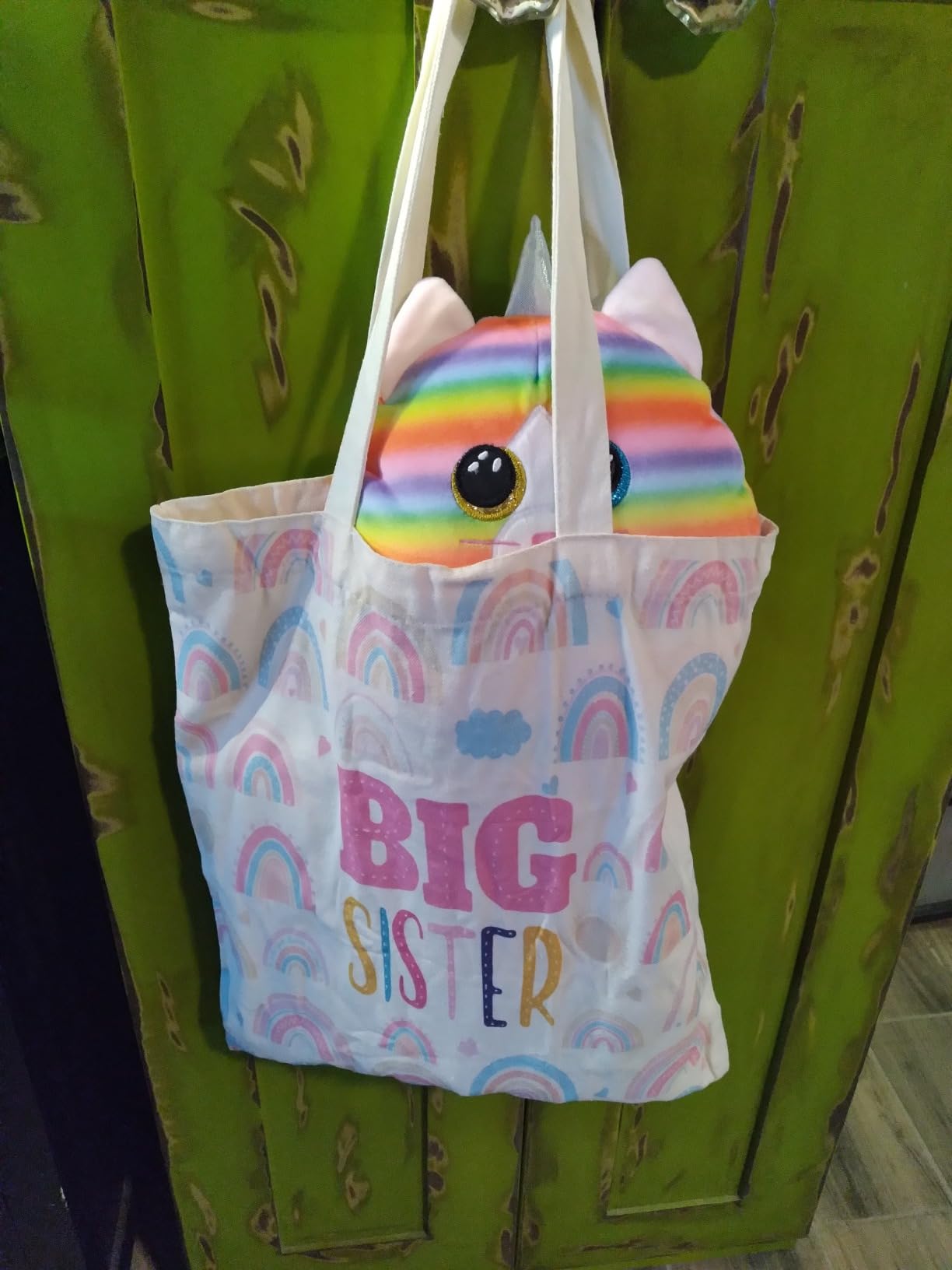 3 Pcs Christmas Big Sister Gift for Girls Gift 12 oz Pink Big Sister Cup Stainless Steel Mug Vacuum Insulated Tumbler with Leakproof Lid and Straw Canvas Tote Bag and Bracelet for Girls Age 2-8 - Customer Photo 1