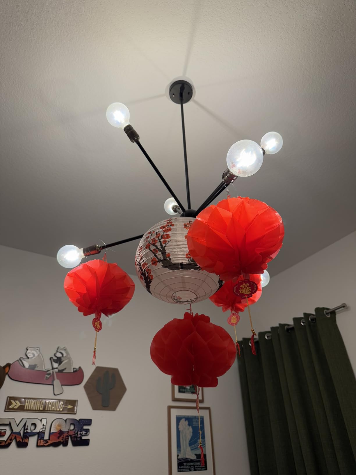 18Pcs Chinese New Year Decorations 2026, Spring Festival & Hibachi Party Decor Kit, 12