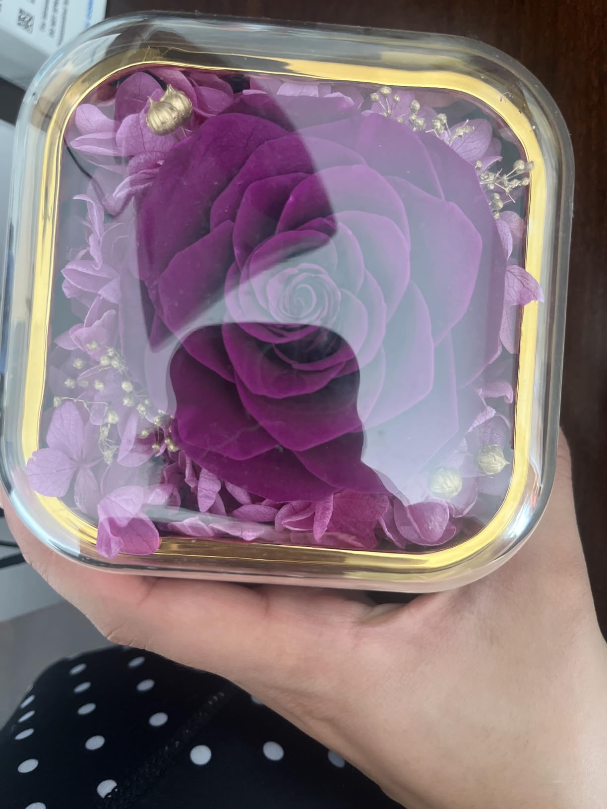 Beferr Birthday Gifts for Women Mom Preserved Real Rose with Necklace Eternal Roses Fresh Flowers for Delivery Prime anniversary Purple Gifts for Grandma Wife Daughter Sister - Customer Photo 2