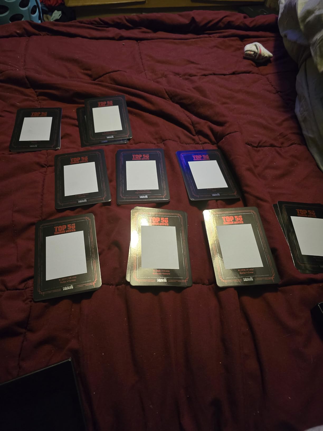 Premium Top 50 Horror Movies Scratch Off Cards - Horror Movie Gifts for Movie Night - Horror Lovers Gifts for Men & Women - Scary Movie Gifts - Horror Merch - Complete The Horror Fan Challenge - Customer Photo 1