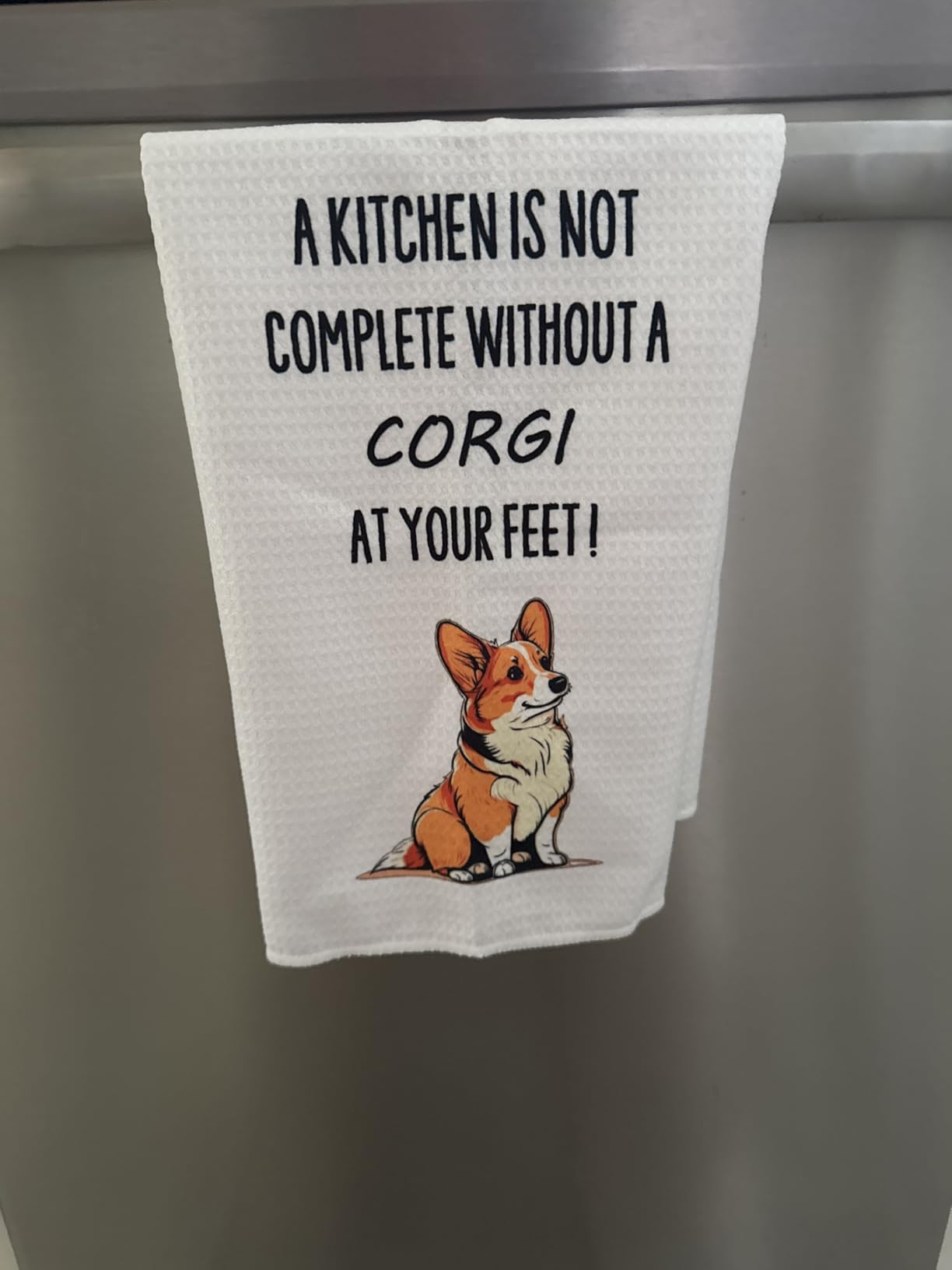 French Bulldog Dish Towels - Funny French Bulldog Decorative Waffle Weave Kitchen Towels, Hand Towel, Tea Towel (16×24 Inches) - Customer Photo 2