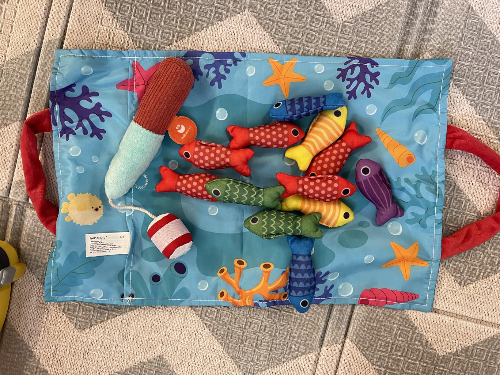 hahaland Toddler Toys Montessori Toys for 1 Year Old Boy Girl Birthday Gift - 10 in 1 Cloth Fishing Game Christmas Toddler Gifts 1-3 with Stacking Cups - Number Counting, Color Sorting Learning - Customer Photo 1