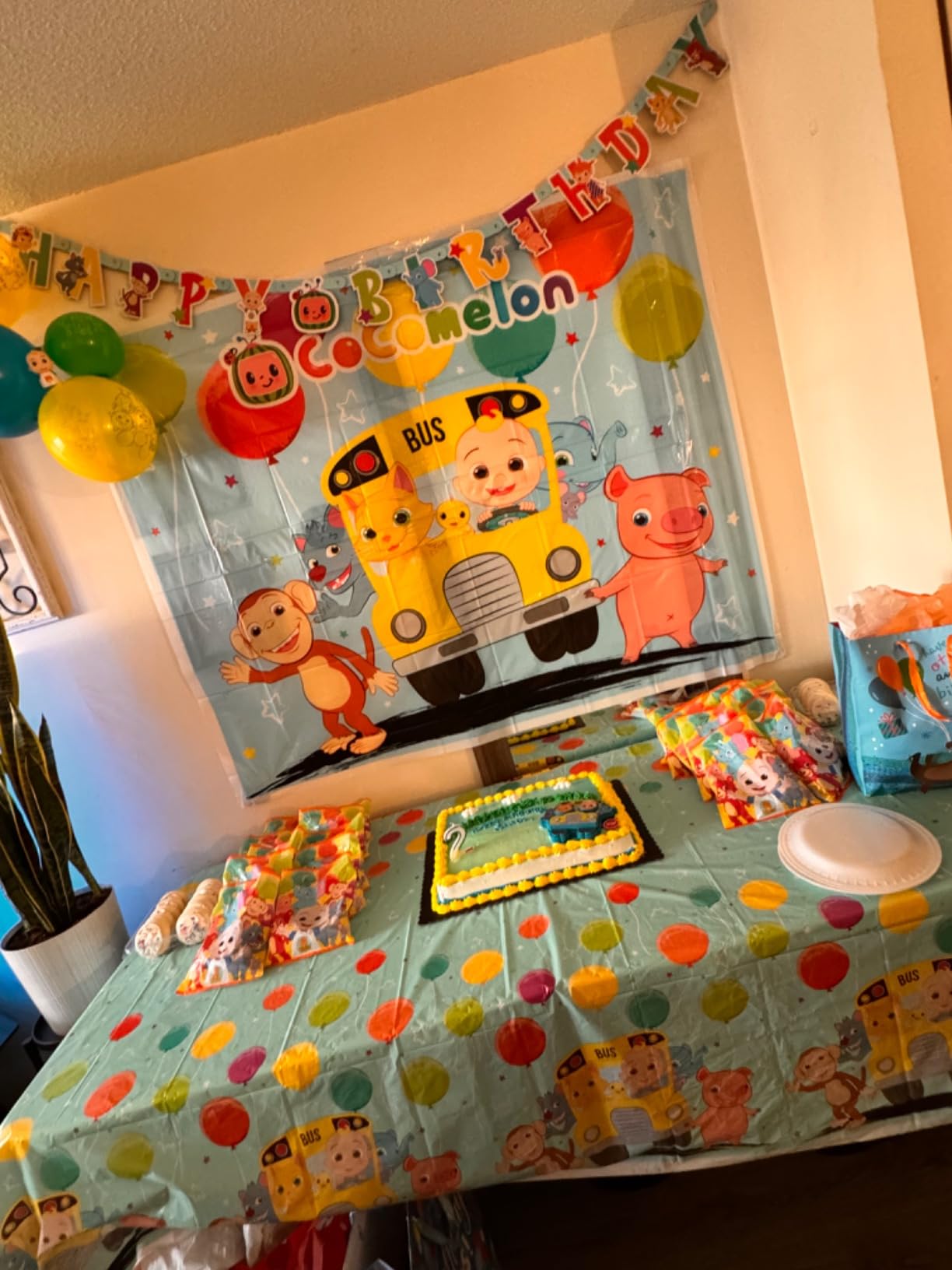 Unique Cocomelon Birthday Decorations - Bundle with Plastic Cocomelon Backdrop, Banner, Balloons and Checklist - Party Decorations and Supplies - Customer Photo 2