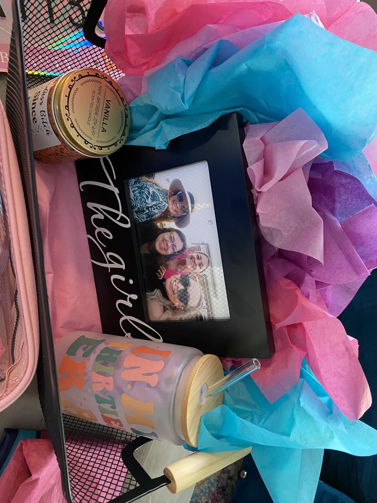 KLUBI In My Auntie Era Cup 16 Ounce Best Auntie Gifts Cool Aunt Gifts for Aunt Gifts From Niece Nephew Glass Cups with Lids and Straws, Best Auntie Gift Ideas In My Aunt Era Mug Cool Aunt Cups - Customer Photo 1