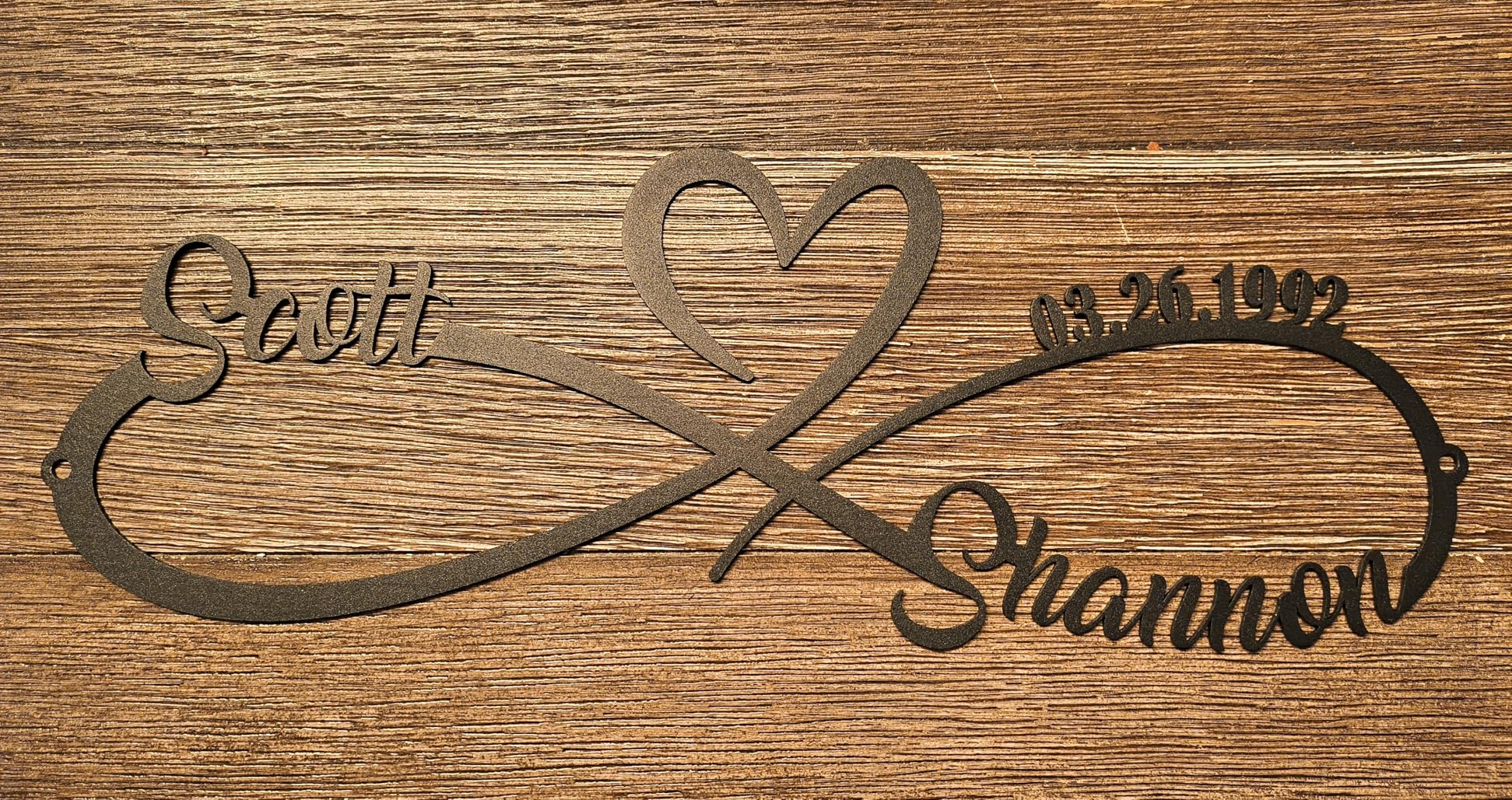 Personalized Anniversary Wedding Gifts for Couples 2025, Customized Metal Infinity Signs with Names & Date, Love Heart Unique Wall Art for Newlyweds Valentines Customer Review Personalized Anniversary Wedding Gifts for Couples 2025, Customized Metal Infinity Signs with Names & Date, Love Heart Unique Wall Art for Newlyweds Valentines - Customer Photo 1