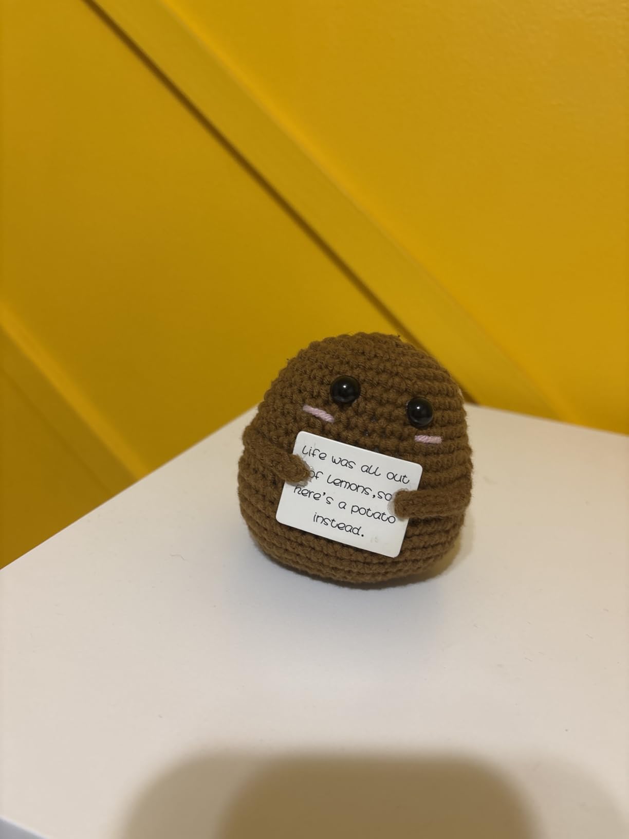 Funny Positive Bee Mini Crochet Bee with Positive Affirmations Cards for Inspirational Novelty Gifts and Party Decorations - Customer Photo 1