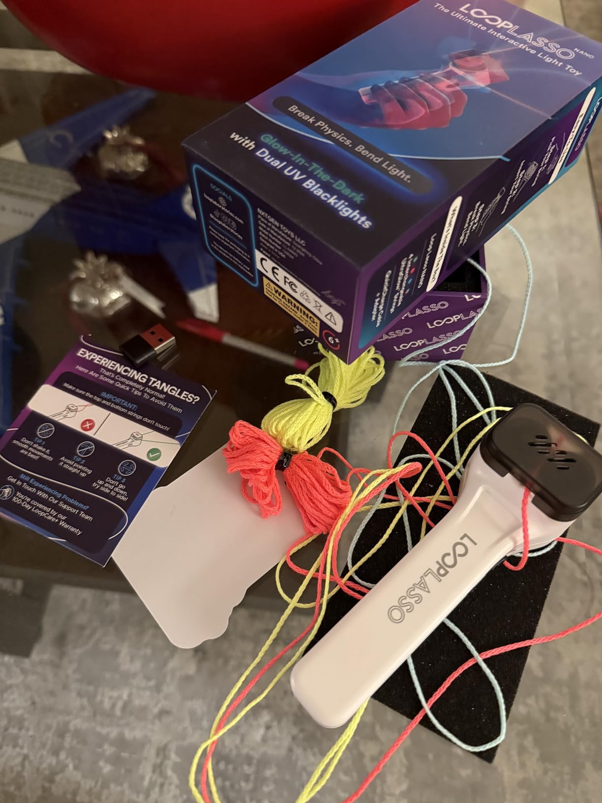 Loop Lasso NANO - Viral Glow in the Dark String Toy - 100+ Tricks, Beginner-to-Pro - Stocking Stuffers for Teen Boys, Christmas Gift for Boys 8-13+, Cool Gadgets for Kids & Adults - Customer Photo 1