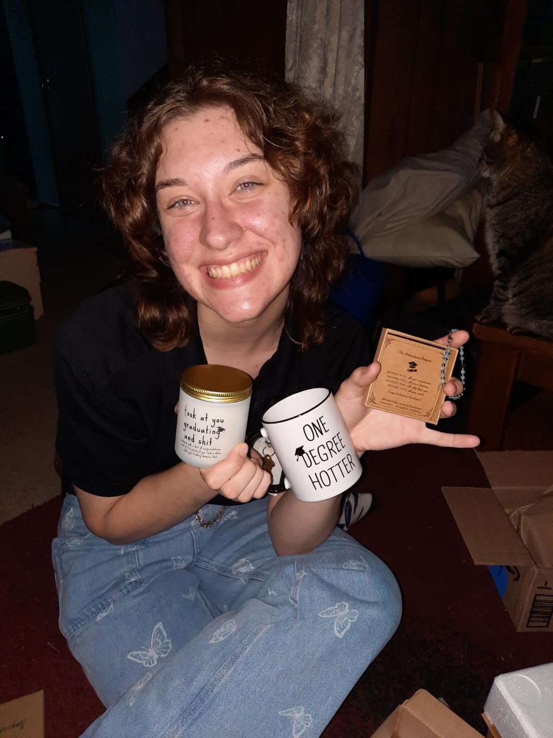 Graduation Gifts, 2025 Funny Graduation Gifts for Her Him, Best Grad High School Congratulations College Masters PhD Degree Nurse - Lavender Scented Candles - Customer Photo 1