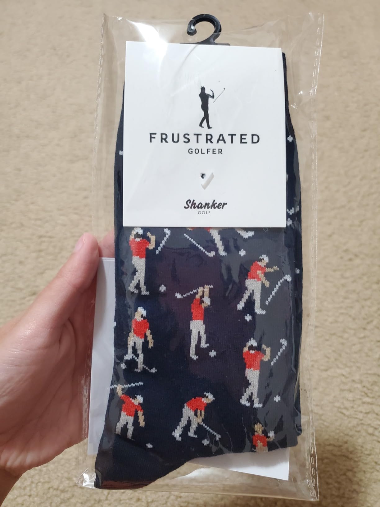 Shanker Golf Socks - Funny Angry Golfer Socks - Funny Golf Gift for Men - 1 Pair per Pack - Size 10-13 - Customer Photo 3