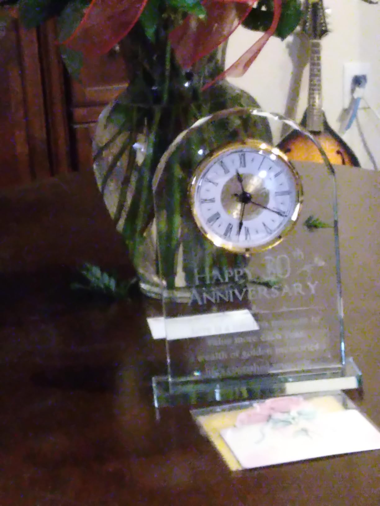 YWHL 15 Year Anniversary Quartz Clock Gifts for Her Him, Happy 15th Anniversary Clock Gifts for Couples, Romantic Presents for 15th Marriage Party - Customer Photo 2