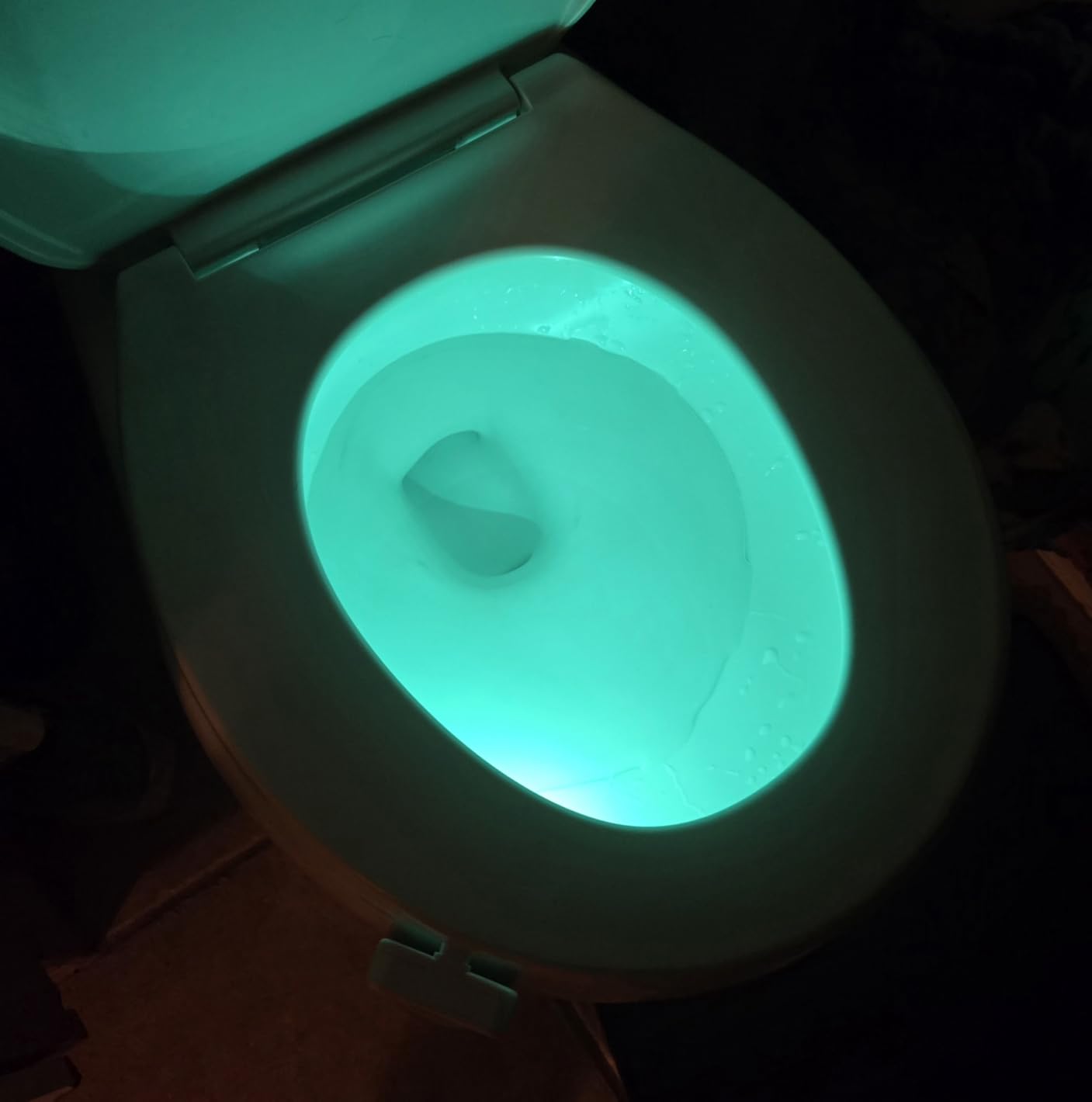 Mind-Glowing Toilet Light with Motion Sensor - Toilet Bowl Night Light (3 Pack) with 16 Color Changing LED, 5 Stage Dimmer - Cool Kids Bathroom Accessories - Funny Gag Gifts for House Warming - Customer Photo 2