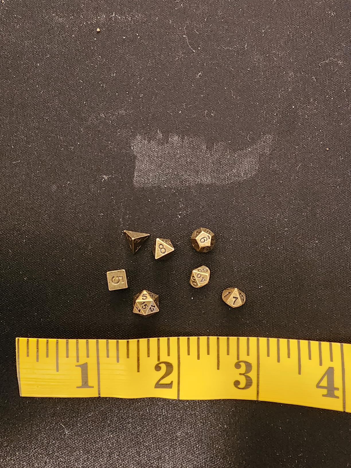 Mini DND Dice Set with Bronze Steampunk Gear Pocket Watch Shell Case, 7pcs Polyhedral Metal DND Dice Set, D&D Gifts with Gift Box, Role Playing Board Games DND Accessories - Customer Photo 2